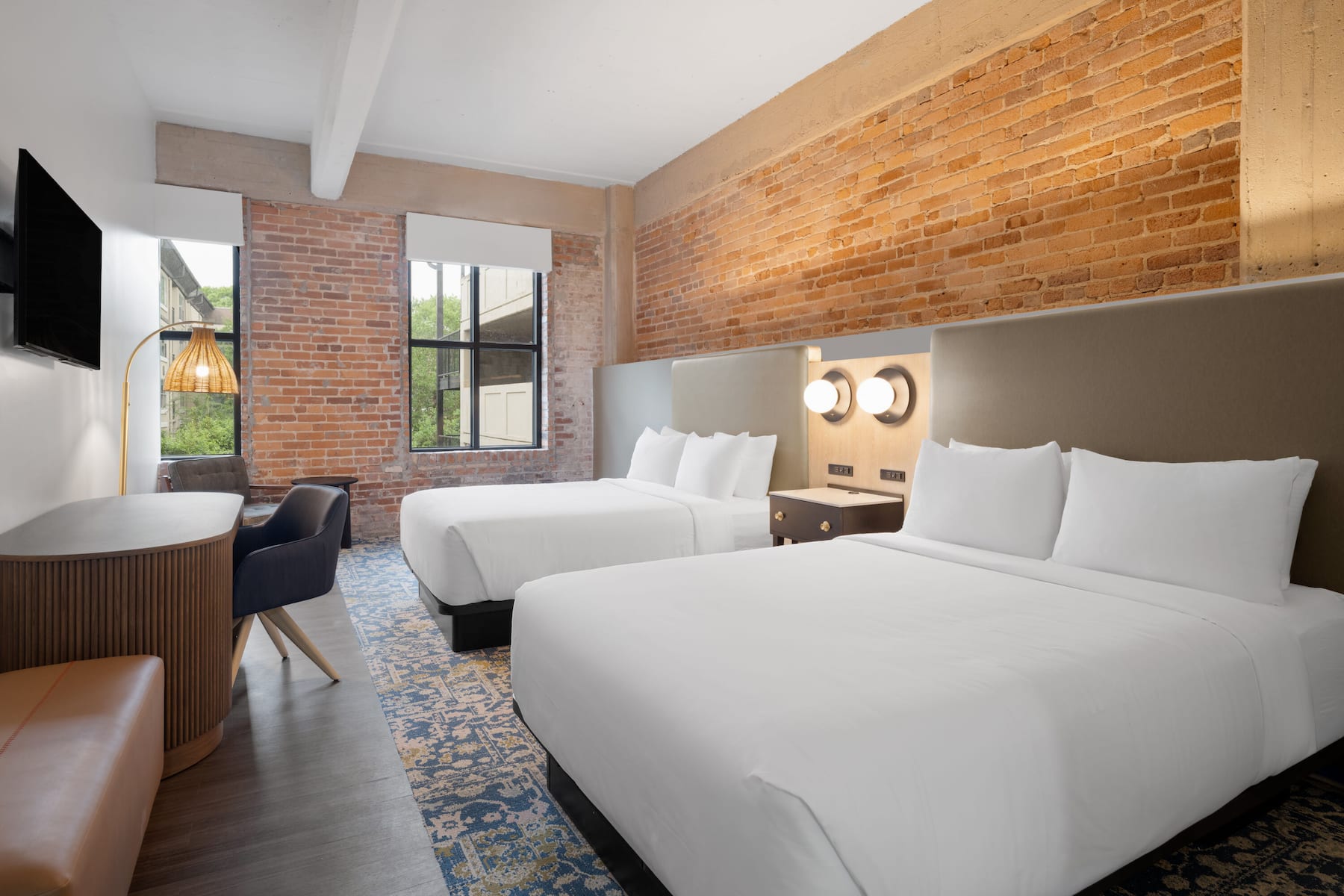 Guest room at the Origin Atlanta, a Wyndham Hotel in Atlanta, Georgia