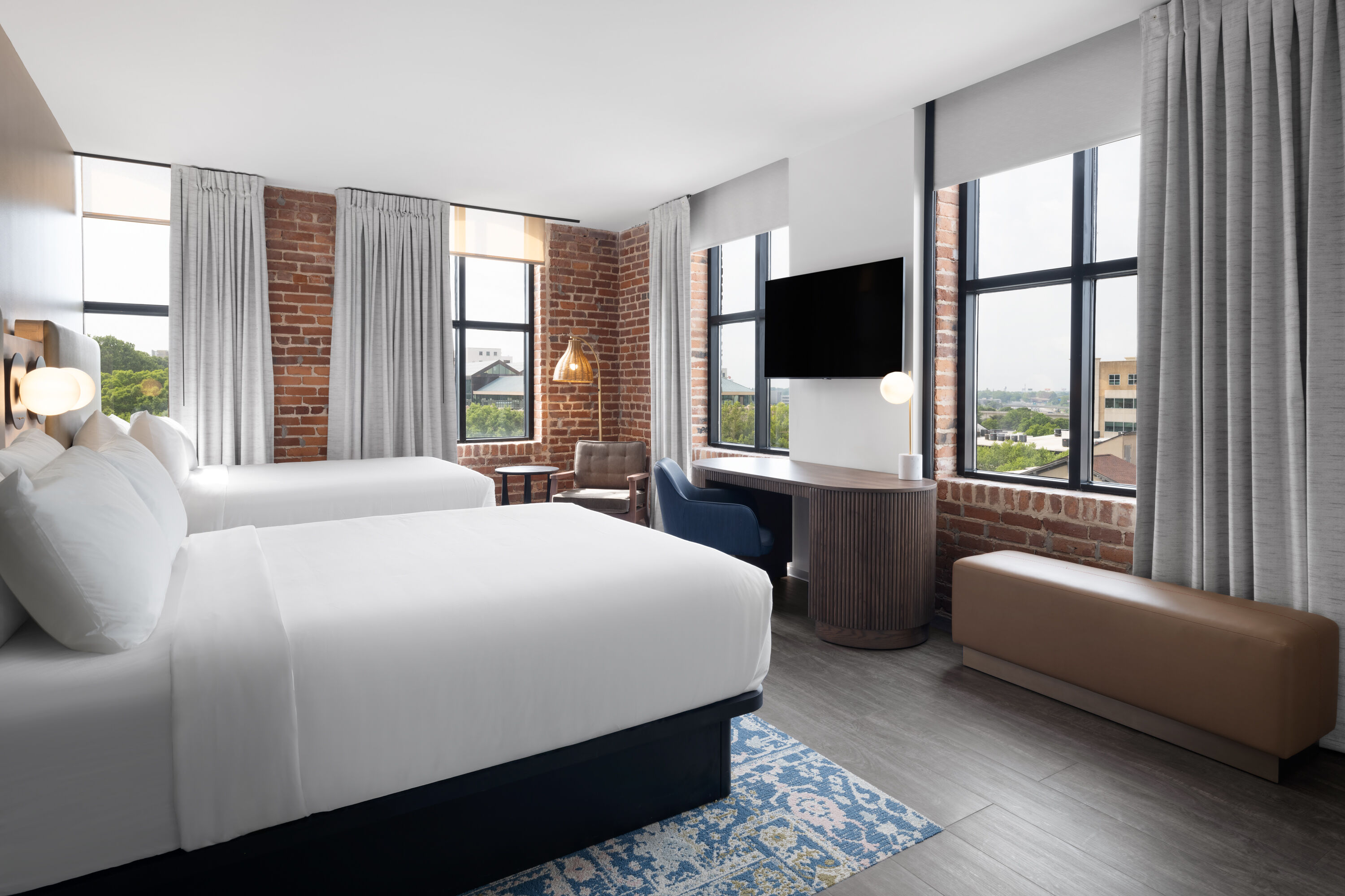 Guest room at the Origin Atlanta, a Wyndham Hotel in Atlanta, Georgia