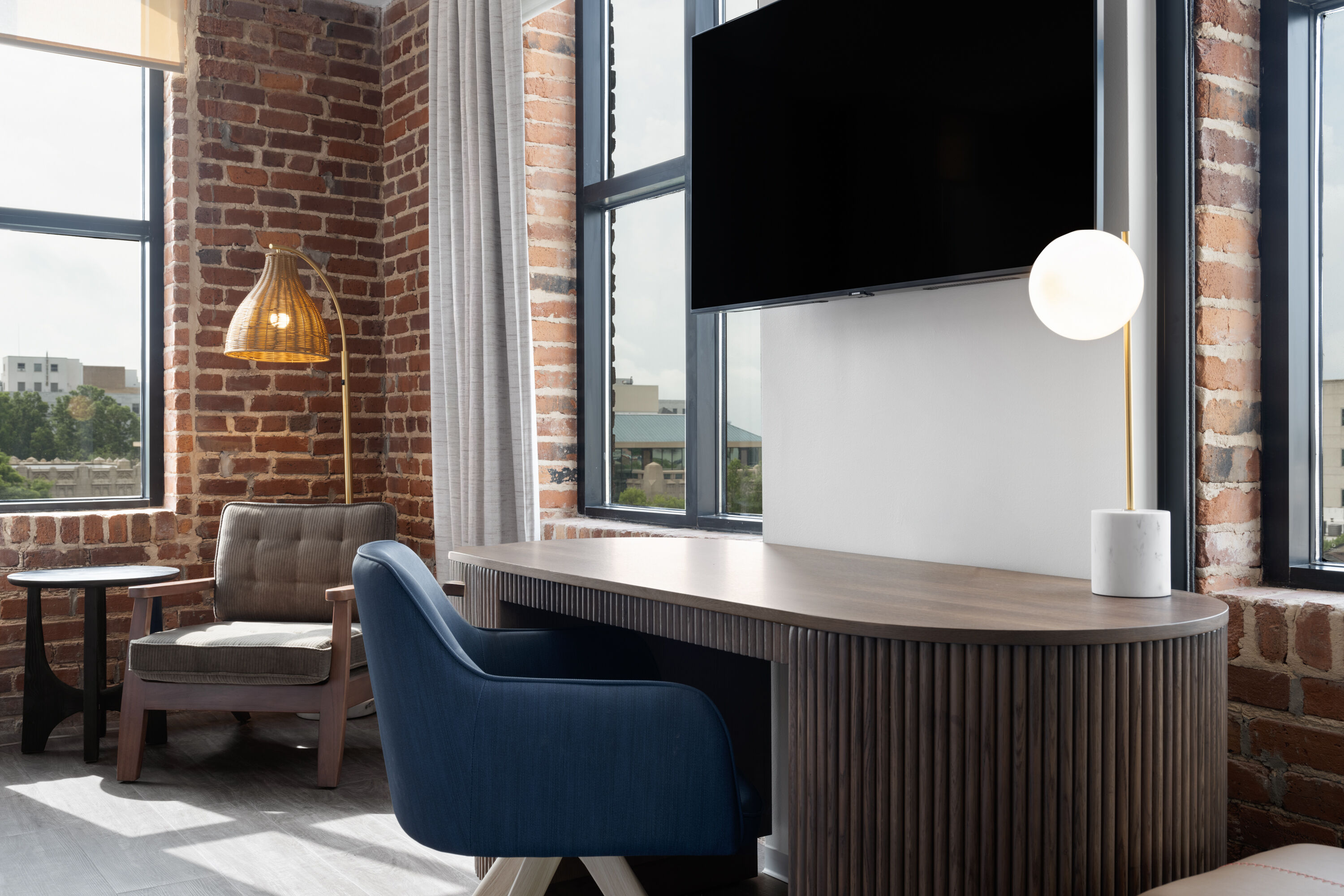 Guest room at the Origin Atlanta, a Wyndham Hotel in Atlanta, Georgia