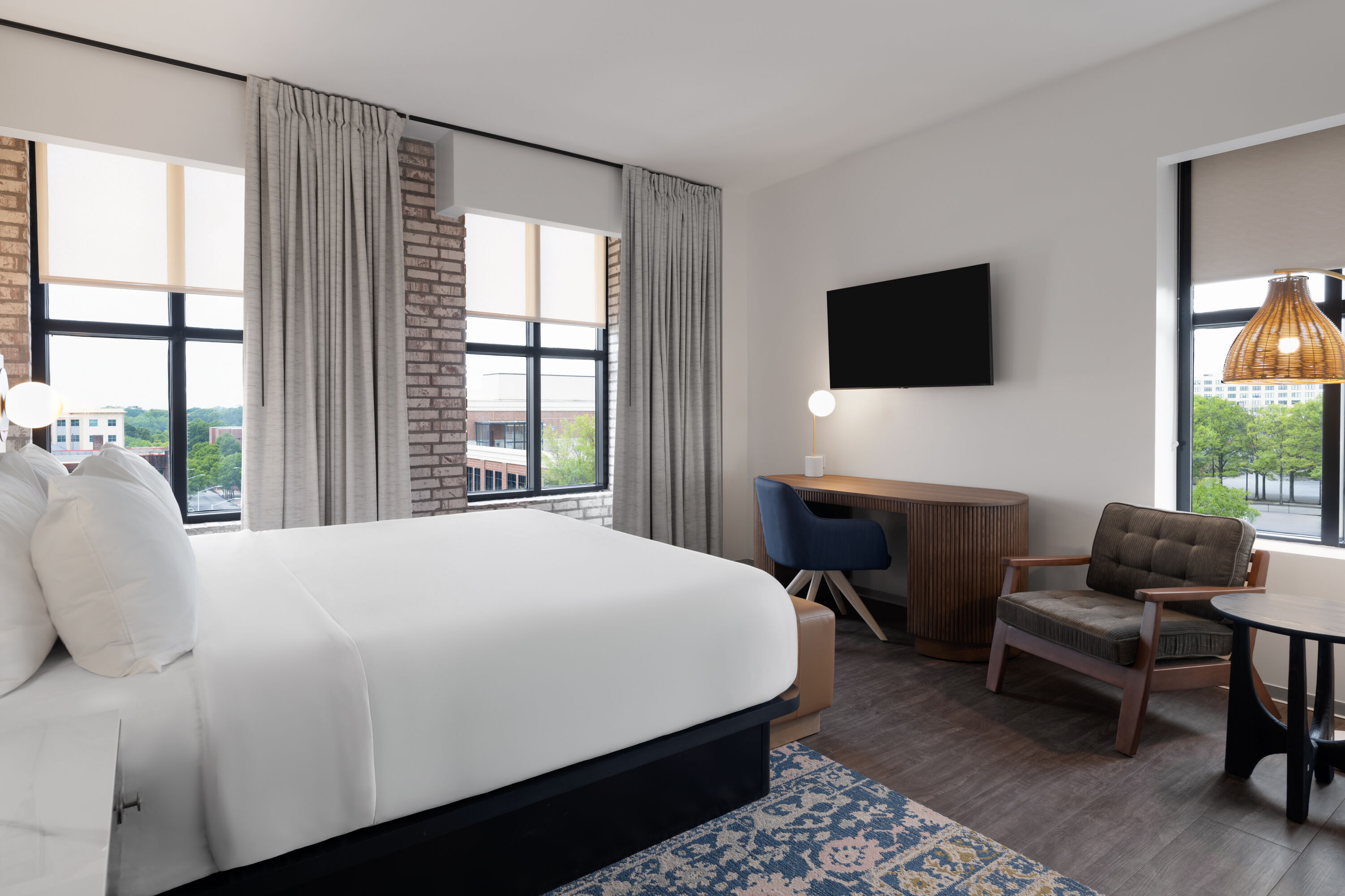 Guest room at the Origin Atlanta, a Wyndham Hotel in Atlanta, Georgia