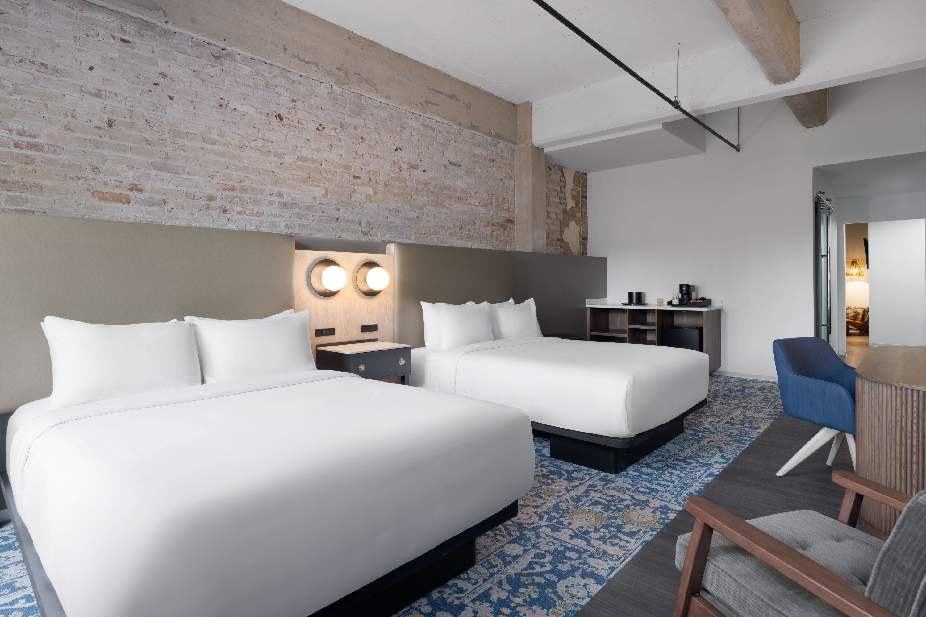 Guest room at the Origin Atlanta, a Wyndham Hotel in Atlanta, Georgia