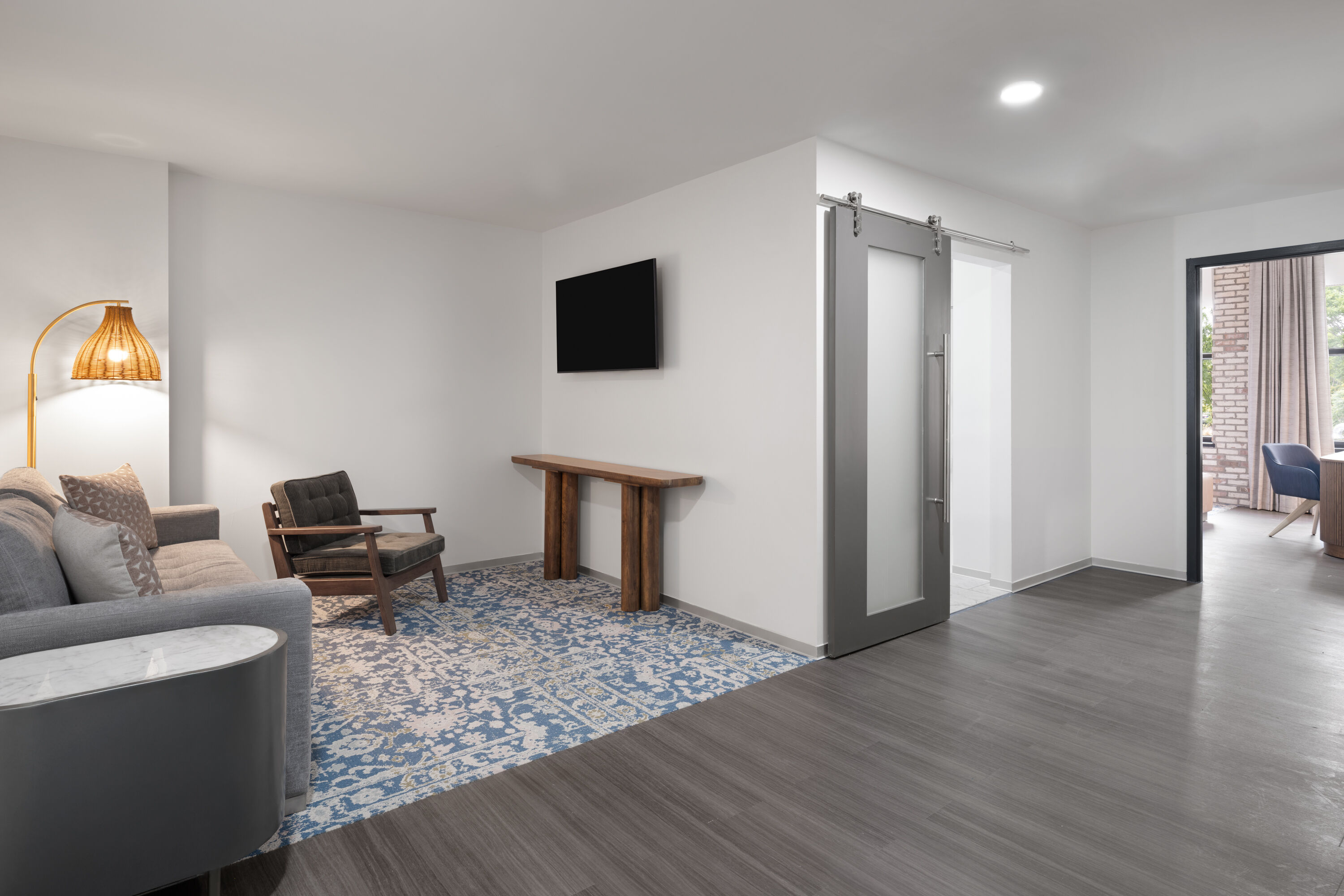 Guest room at the Origin Atlanta, a Wyndham Hotel in Atlanta, Georgia