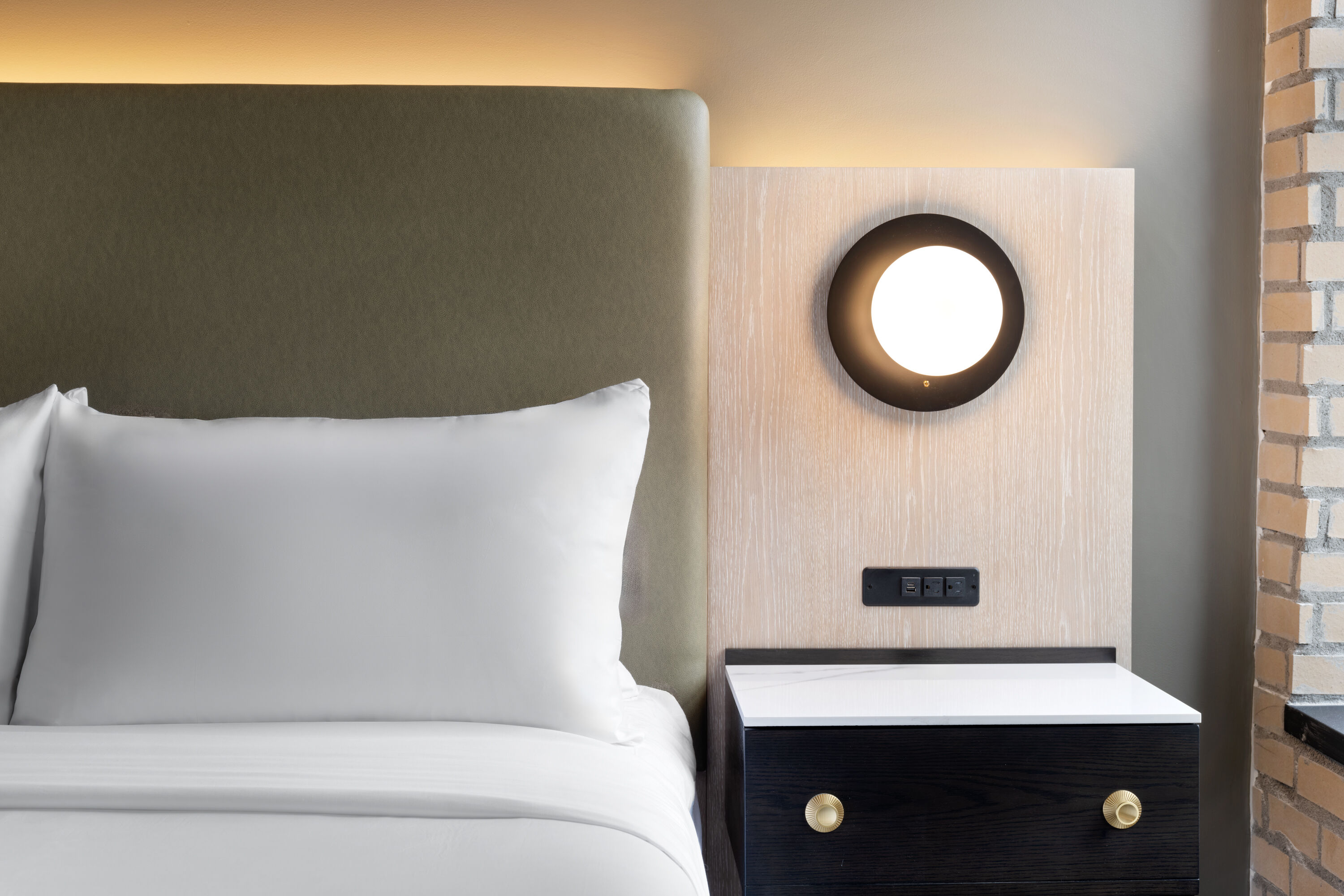 Guest room at the Origin Atlanta, a Wyndham Hotel in Atlanta, Georgia