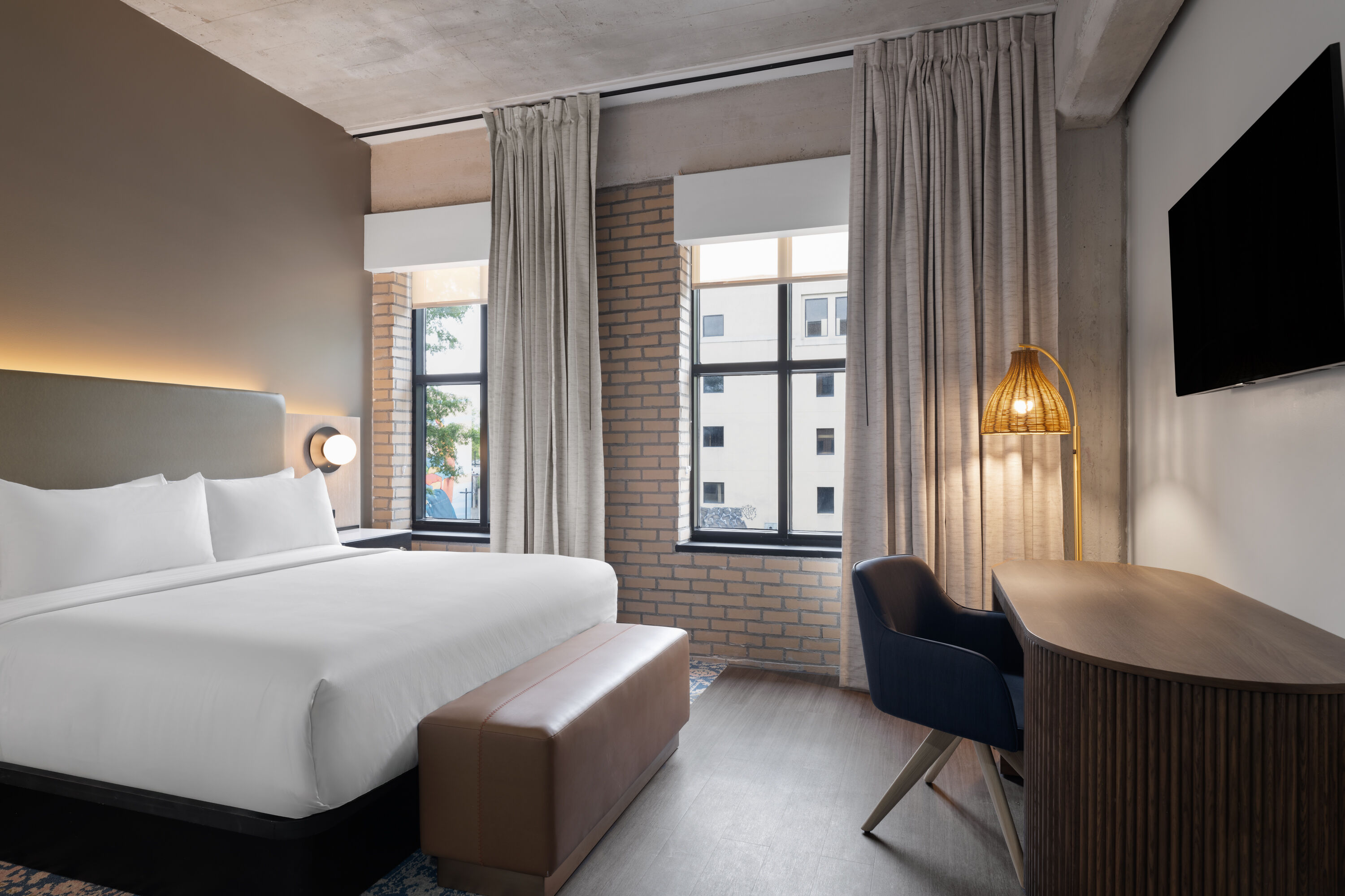 Guest room at the Origin Atlanta, a Wyndham Hotel in Atlanta, Georgia