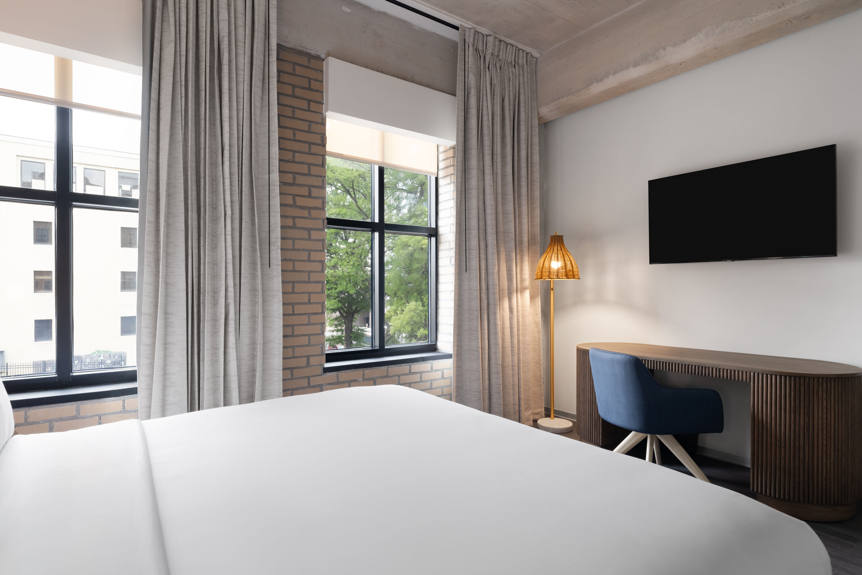 Guest room at the Origin Atlanta, a Wyndham Hotel in Atlanta, Georgia