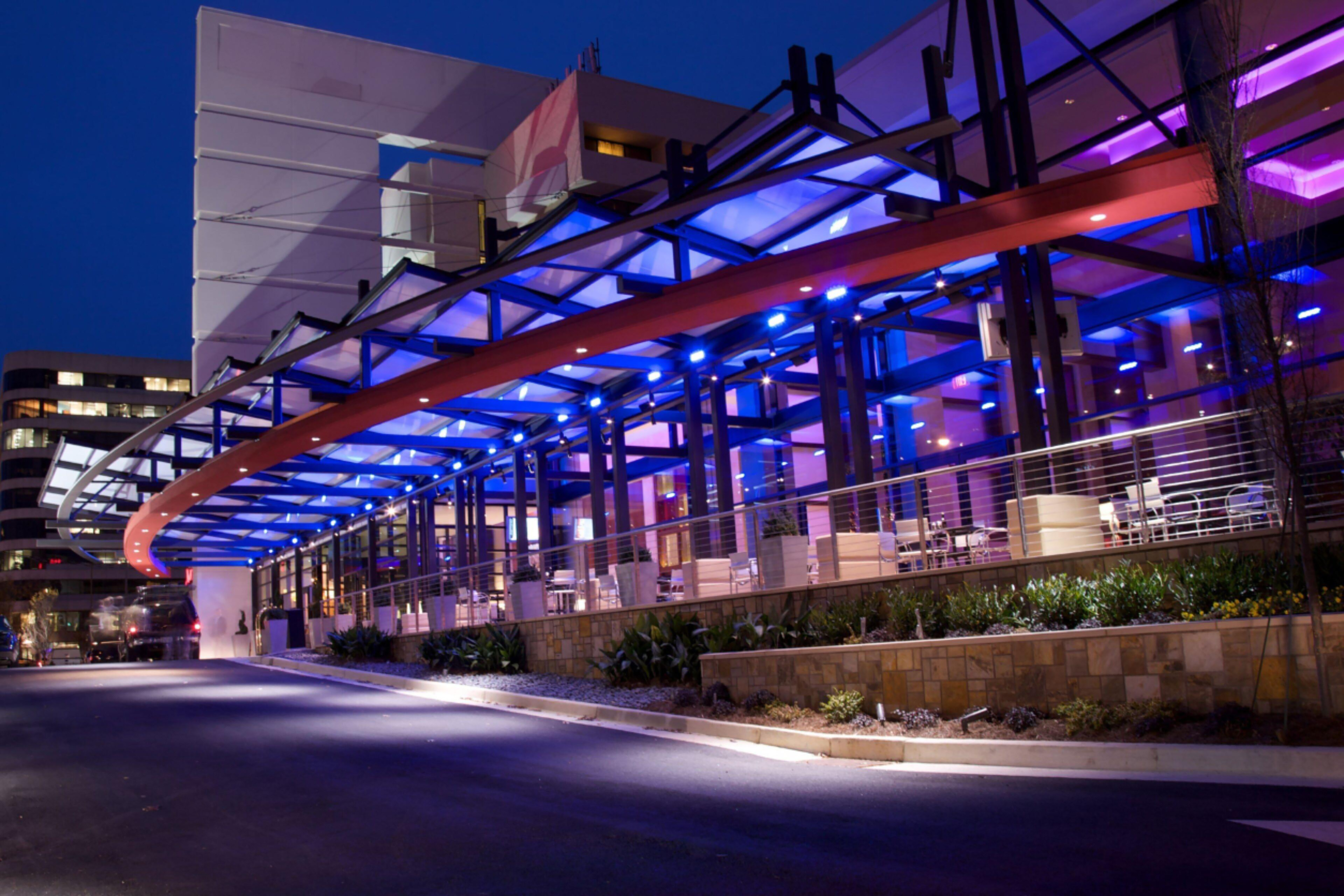 Exterior of Wyndham Atlanta Buckhead Hotel & Conference Center hotel in Atlanta, Georgia