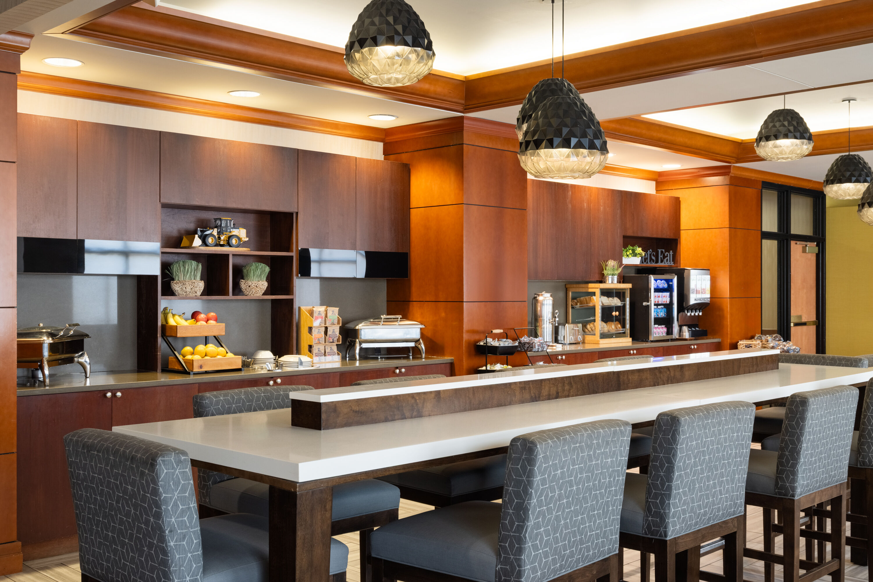 Free breakfast at Wyndham Moline on John Deere Commons in Moline, Illinois