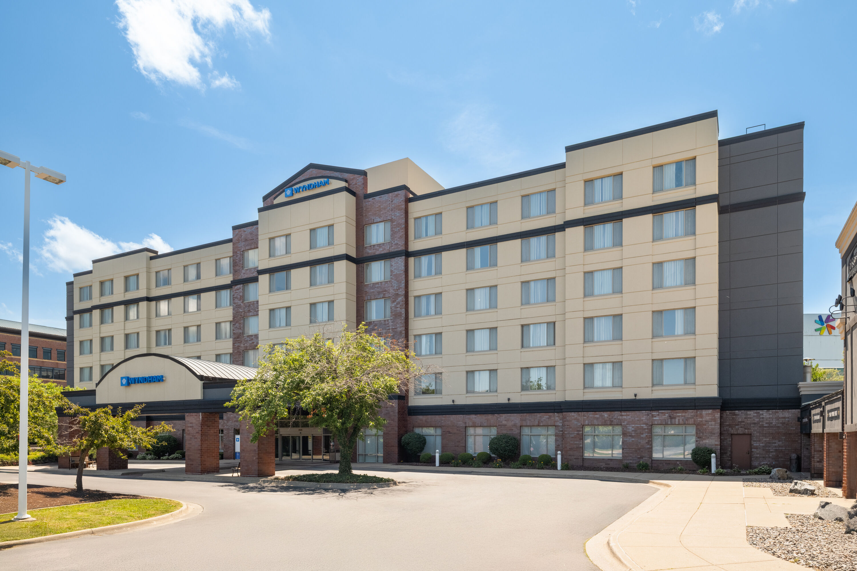 Exterior Day Image of Wyndham Moline on John Deere Commons hotel in Moline, Illinois