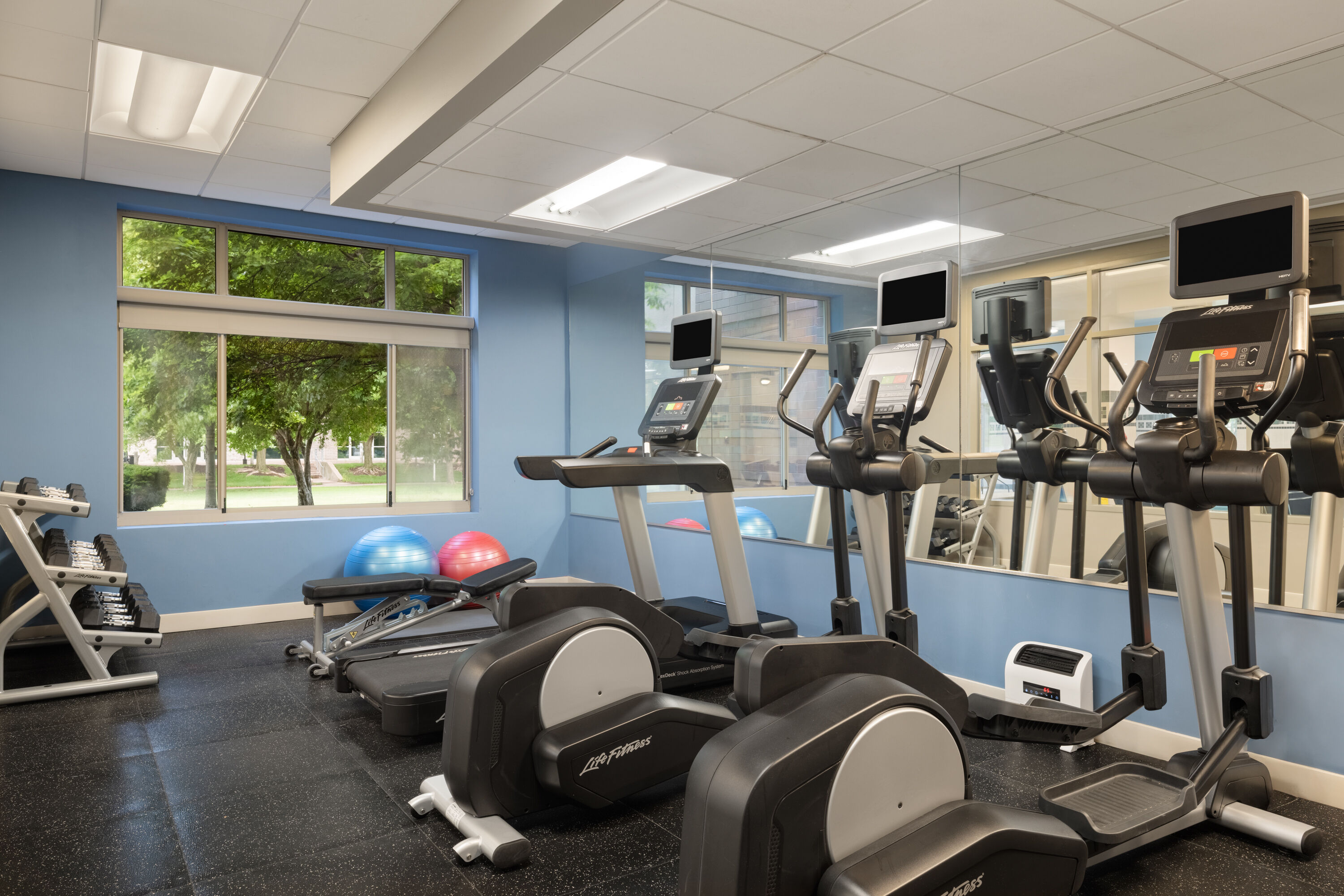 Fitness room at Wyndham Moline on John Deere Commons in Moline, Illinois