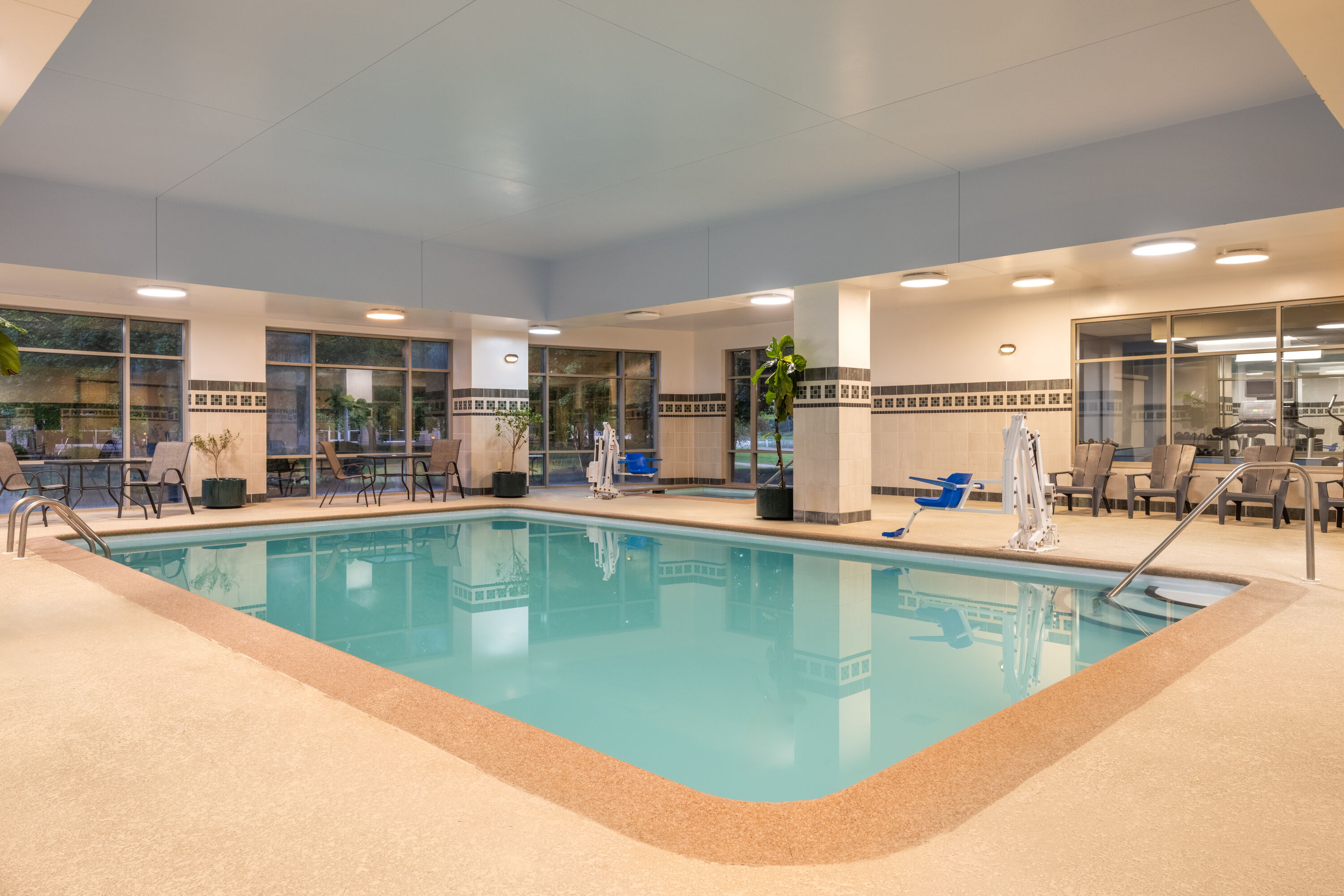 Indoor pool at the Wyndham Moline on John Deere Commons in Moline, Illinois
