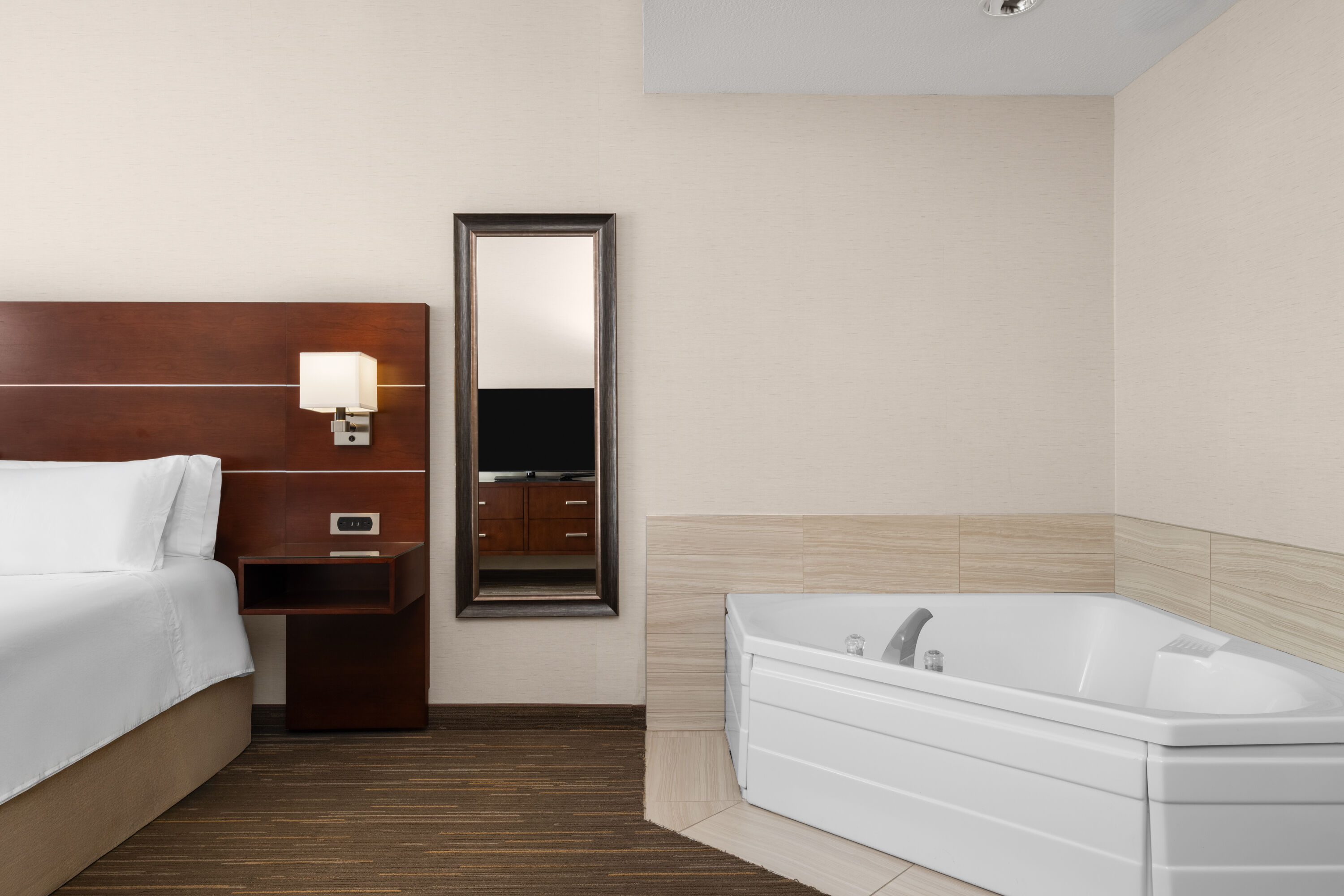 Wyndham Moline on John Deere Commons hot tub suite in Moline, Illinois