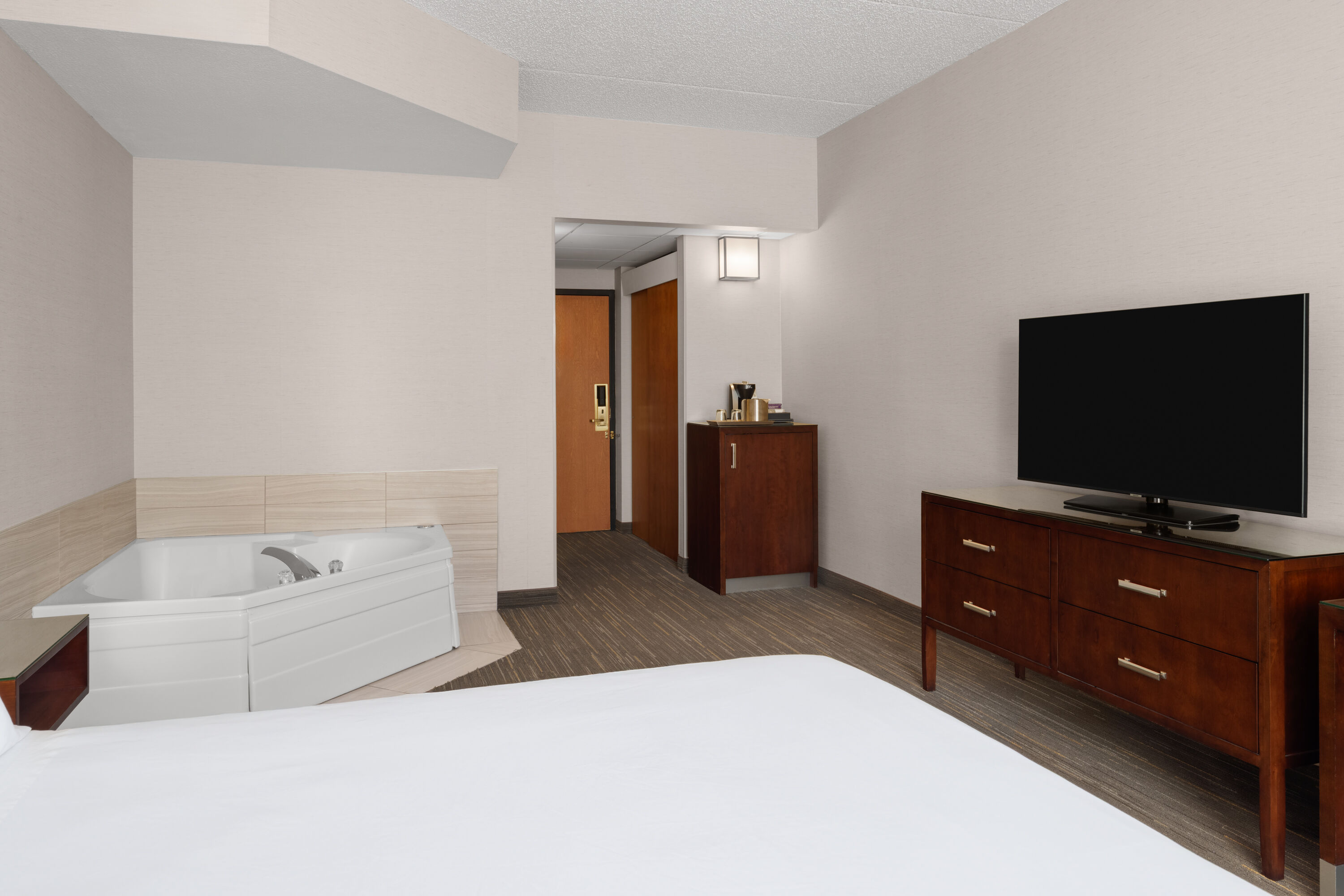 Wyndham Moline on John Deere Commons hot tub suite in Moline, Illinois