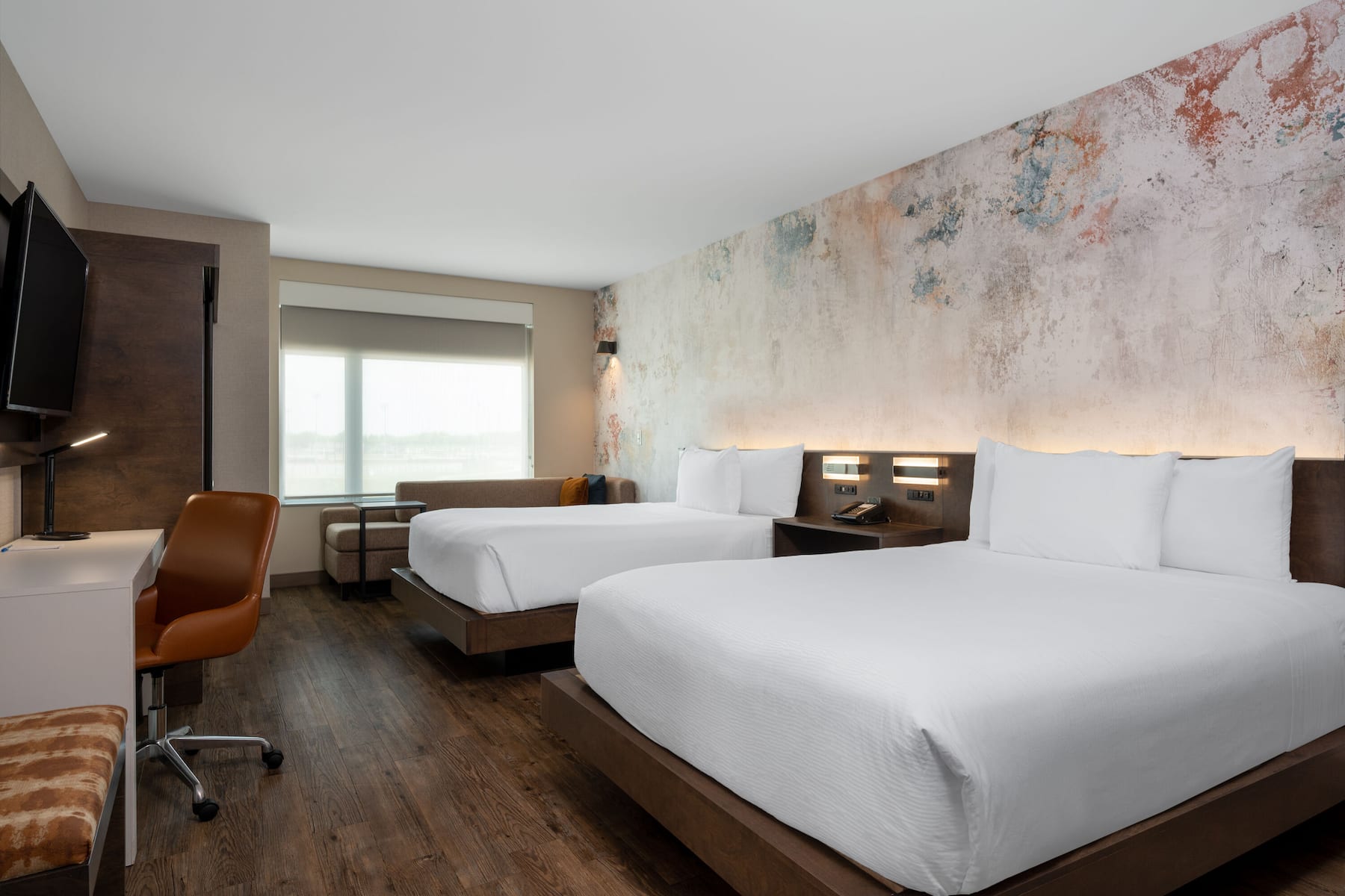 Guest room at the Wyndham Westfield in Westfield, Indiana