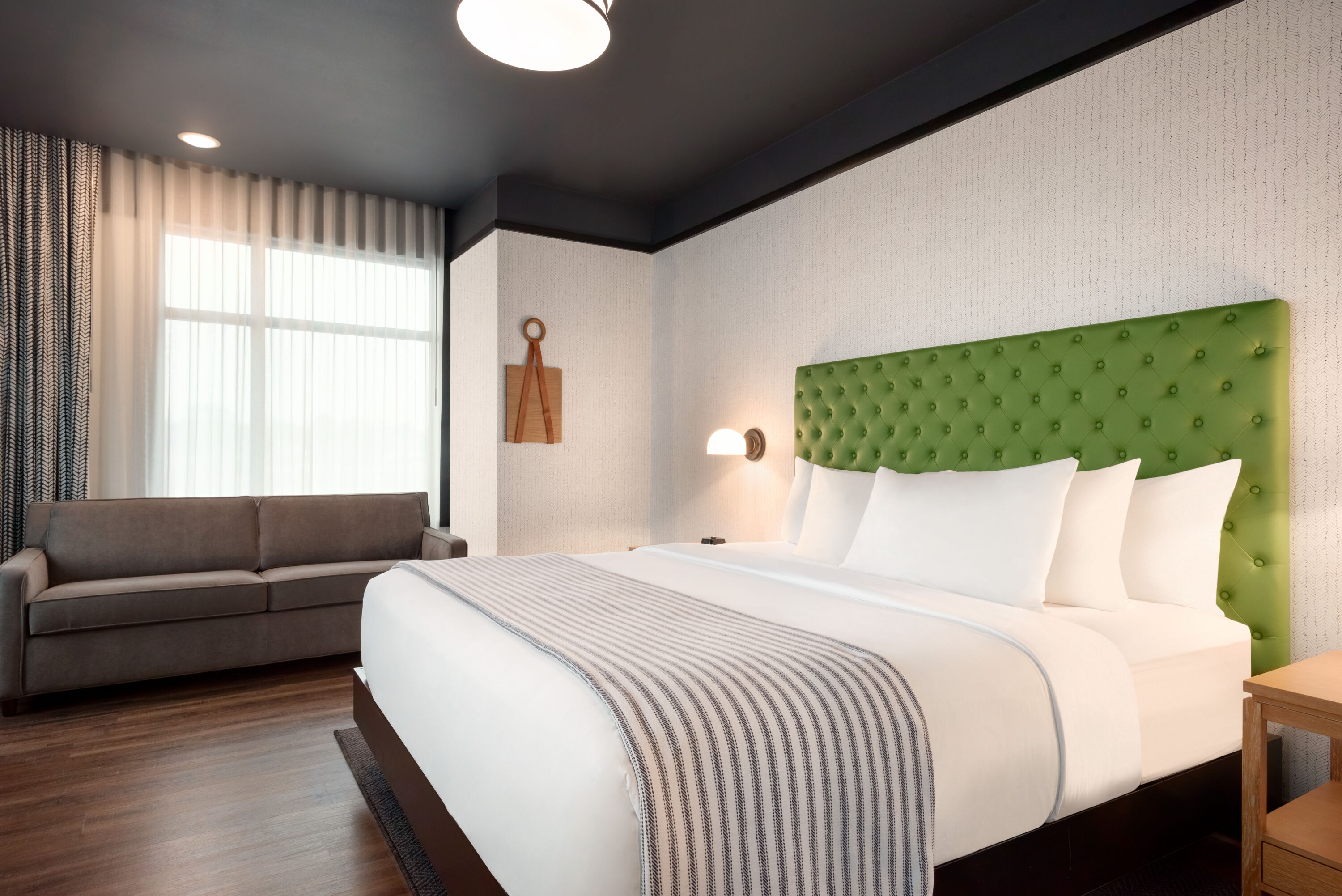 Guest room at the Origin Lexington, a Wyndham Hotel in Lexington, Kentucky