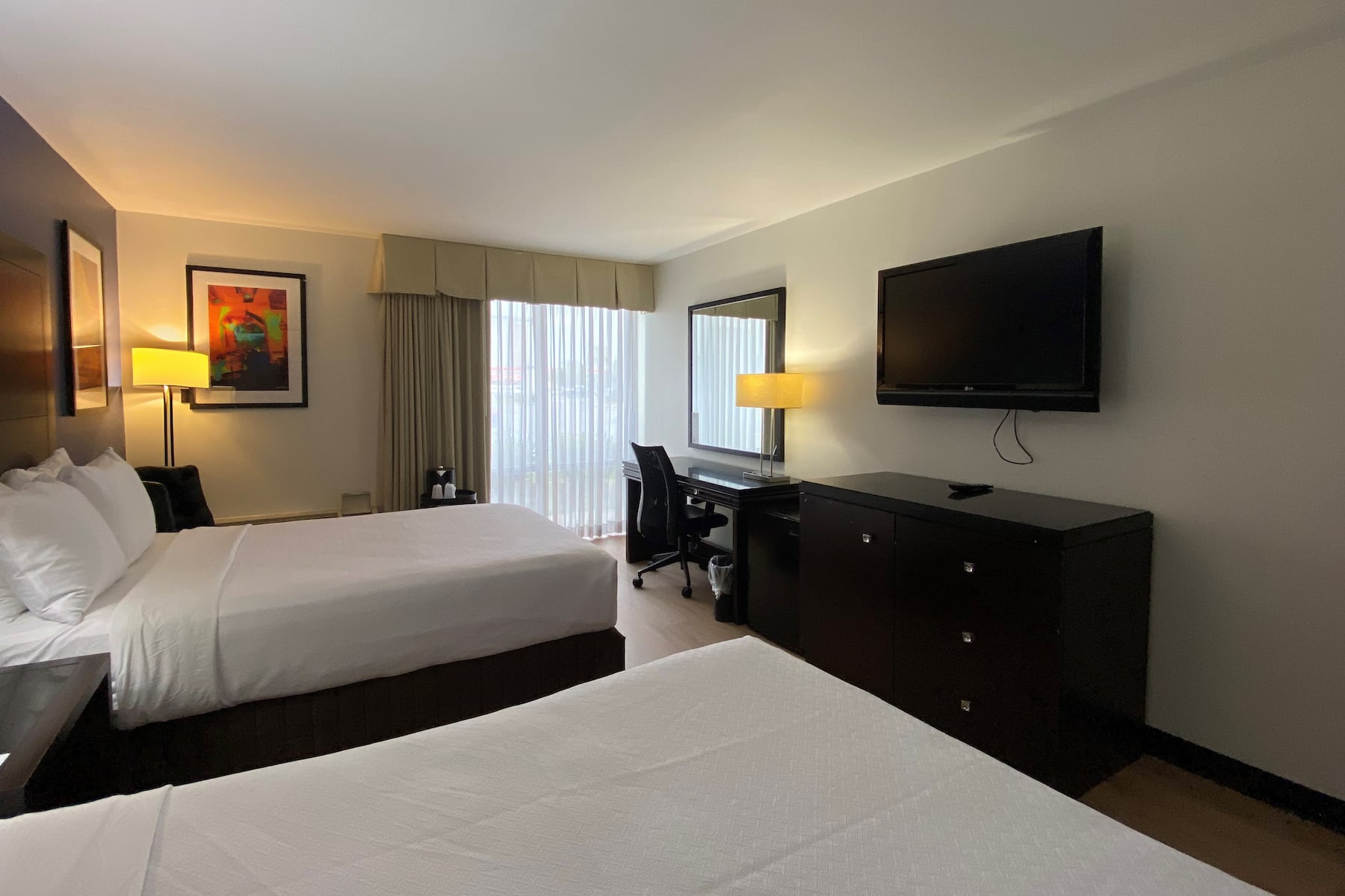 Guest room at the Wyndham New Orleans Airport & Conference Center in Kenner, Louisiana