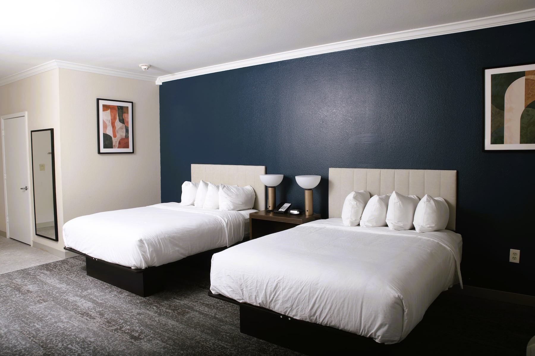 Guest room at the Wyndham Lake Charles in Lake Charles, Louisiana