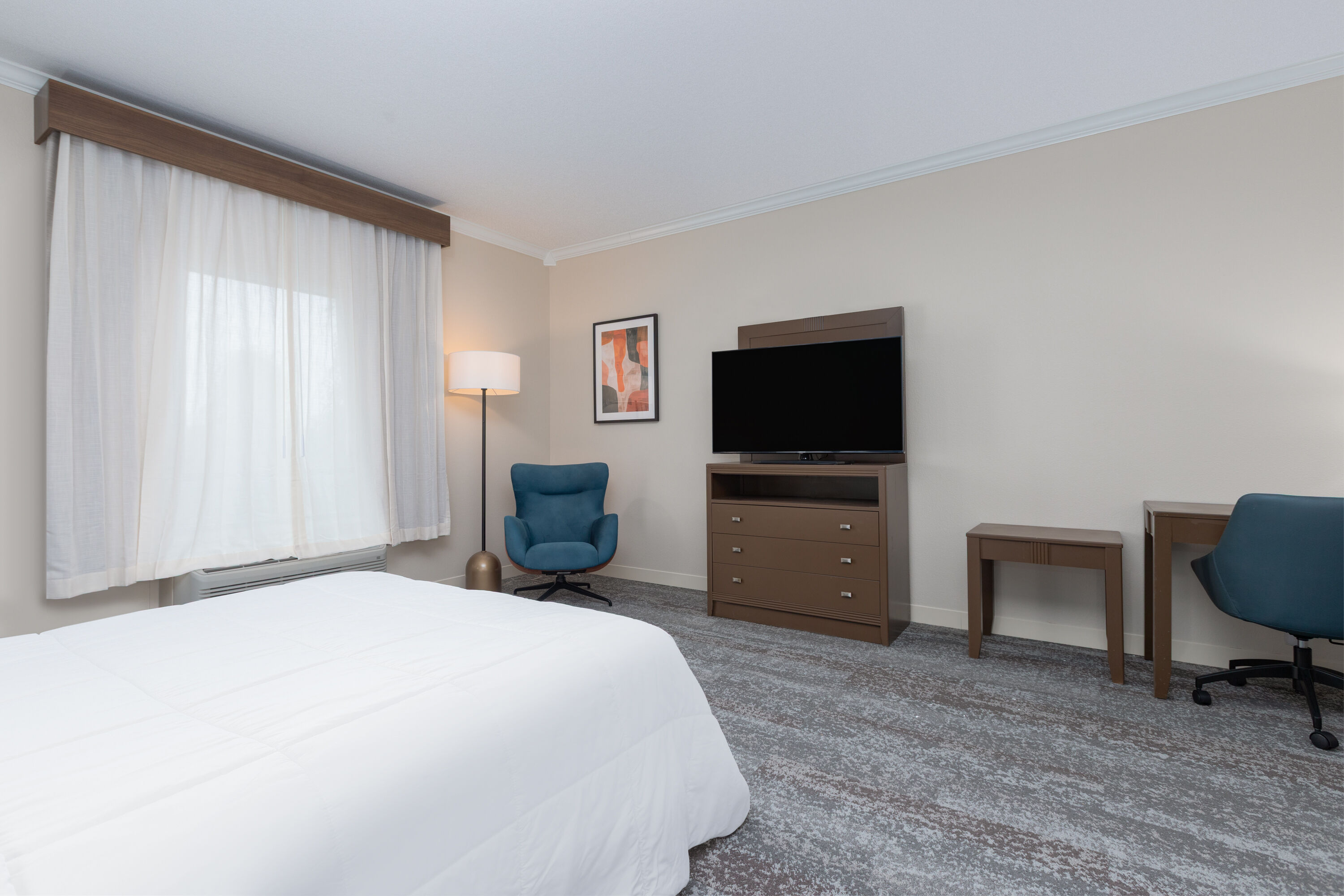 Guest room at the Wyndham Lake Charles in Lake Charles, Louisiana