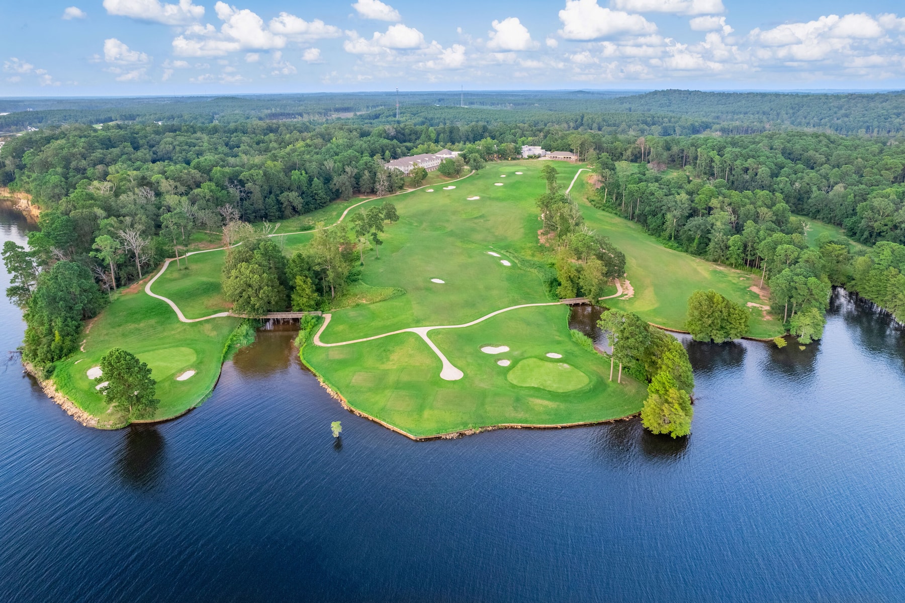 Aerial View of Cypress Bend Resort, a Wyndham Hotel hotel in Many, Louisiana