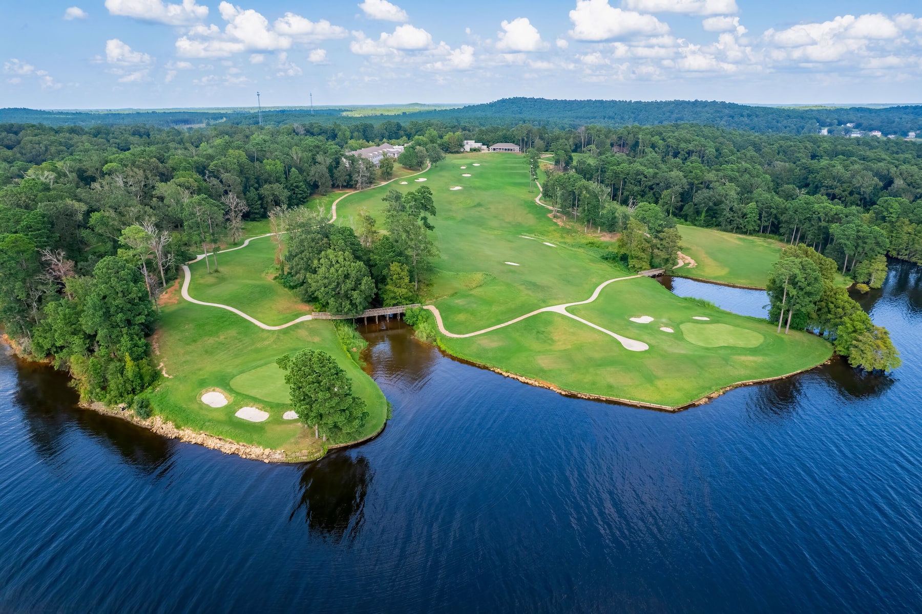 Aerial View of Cypress Bend Resort, a Wyndham Hotel hotel in Many, Louisiana