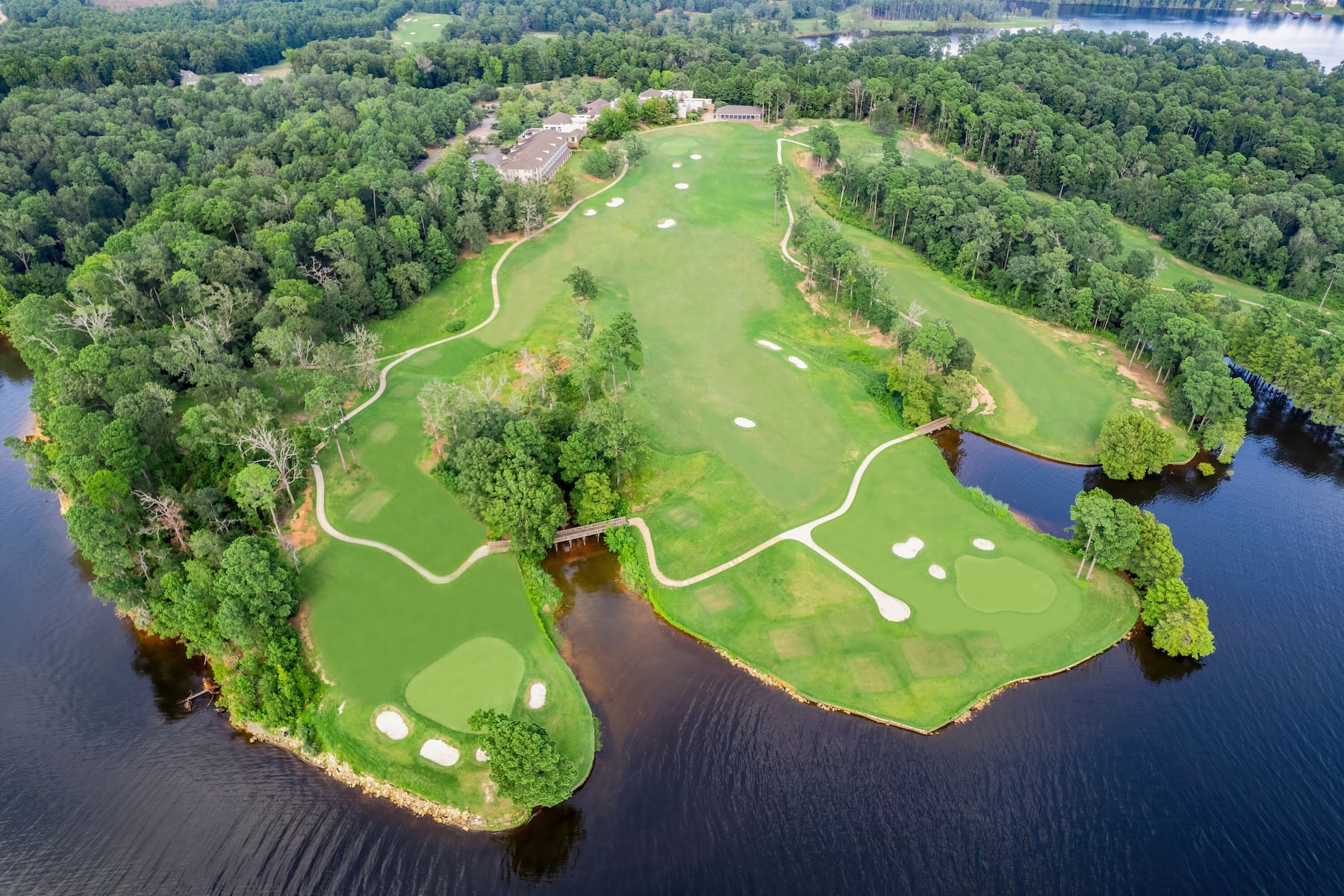 Aerial View of Cypress Bend Resort, a Wyndham Hotel hotel in Many, Louisiana