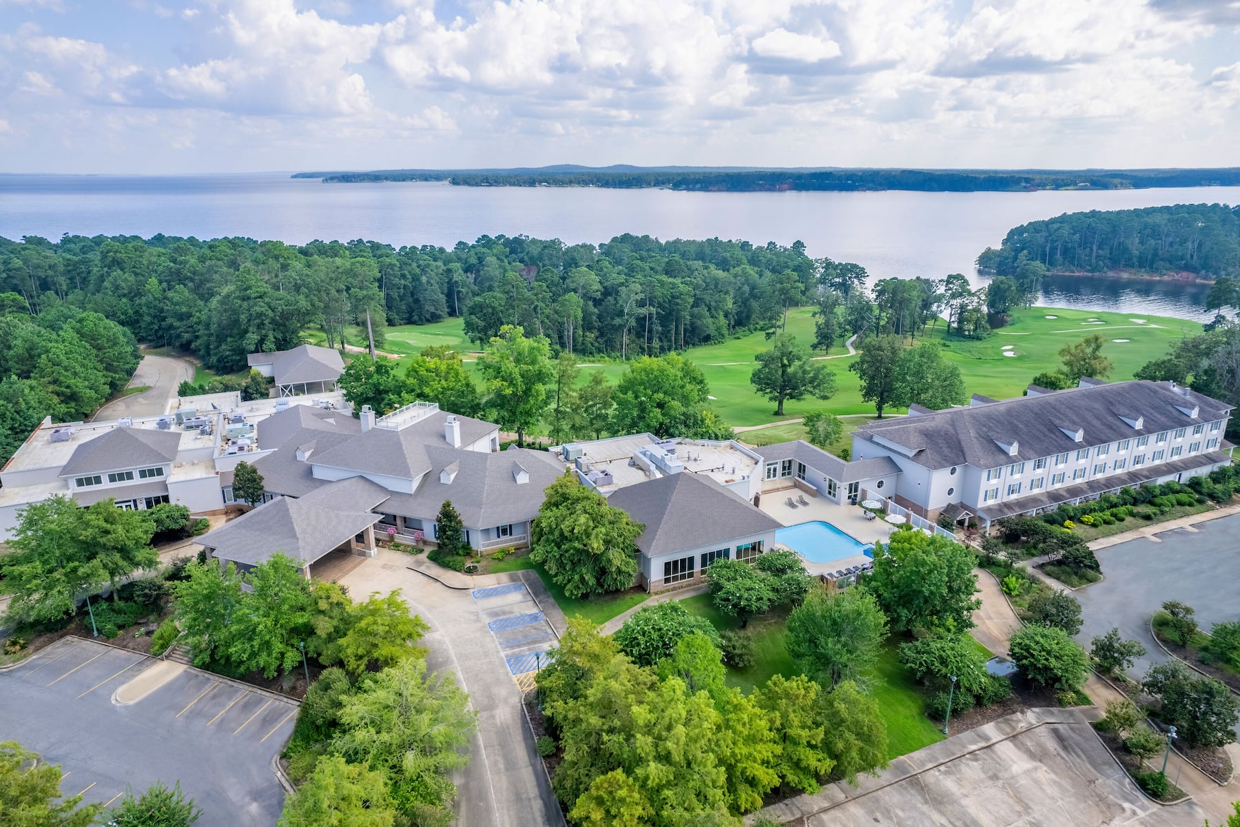 Aerial View of Cypress Bend Resort, a Wyndham Hotel hotel in Many, Louisiana