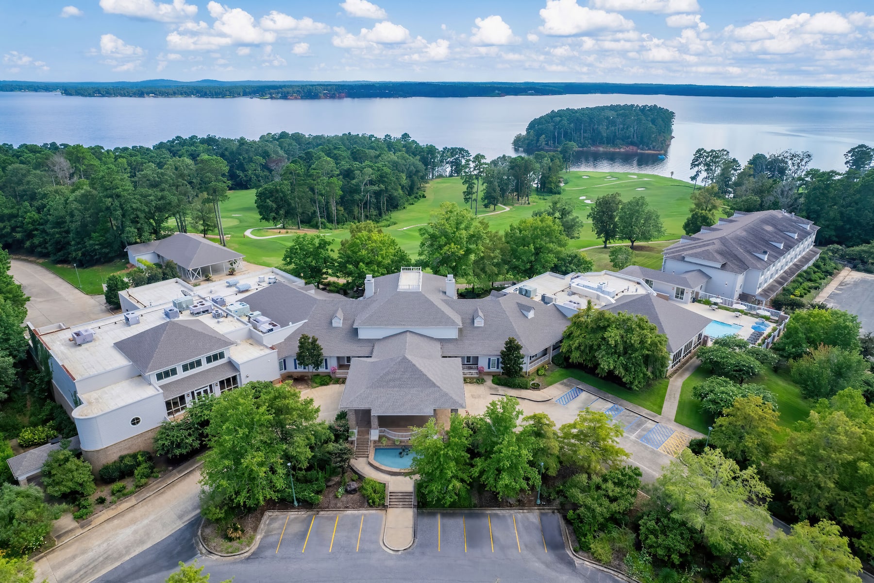 Aerial View of Cypress Bend Resort, a Wyndham Hotel hotel in Many, Louisiana