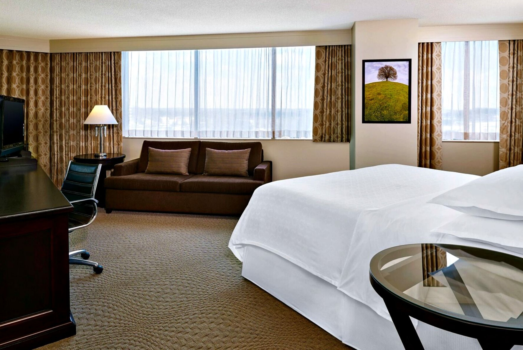 Guest room at the Wyndham College Park North / Washington DC Area in Beltsville, Maryland