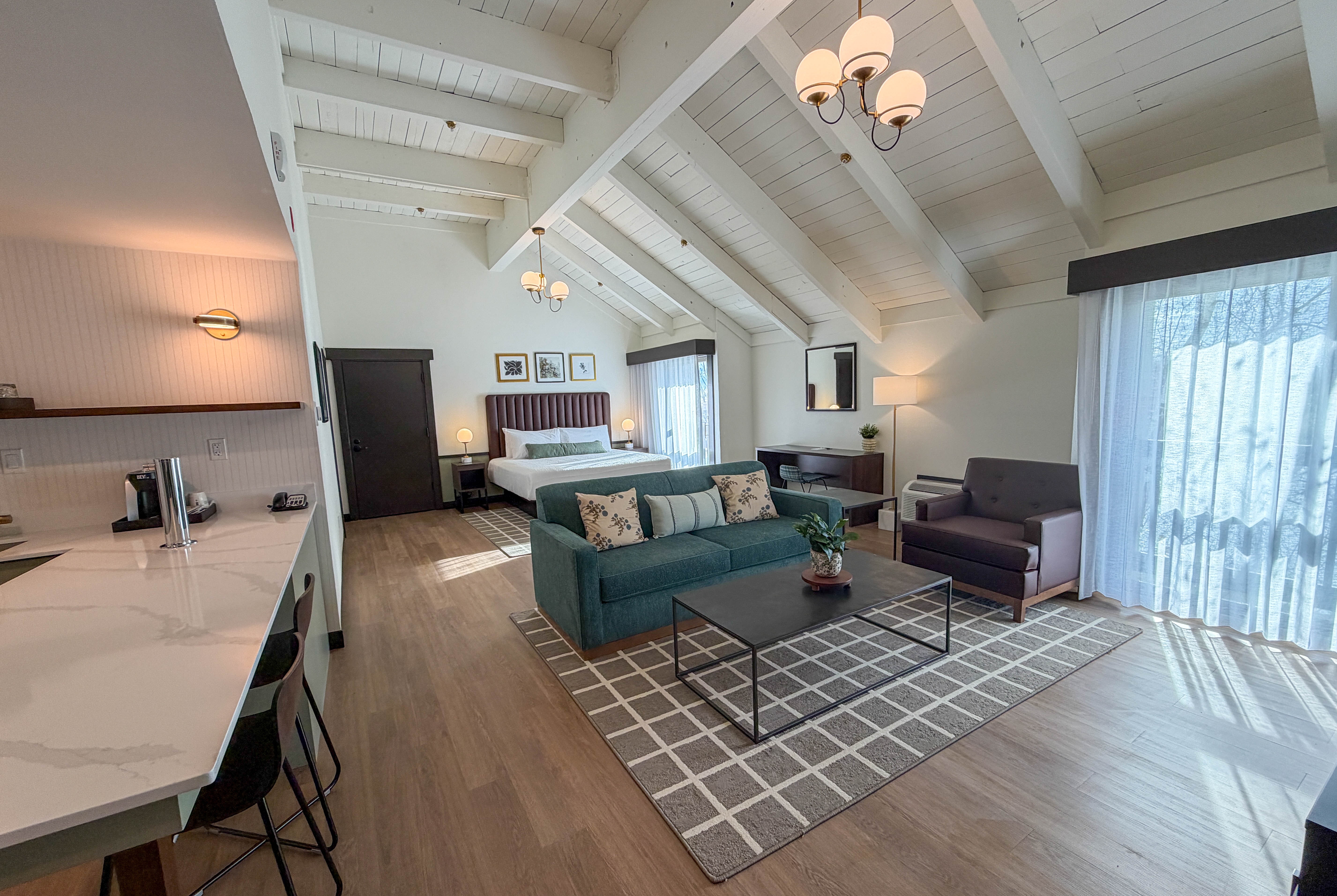 Guest room at the Bay Valley Resort in Bay City, Michigan