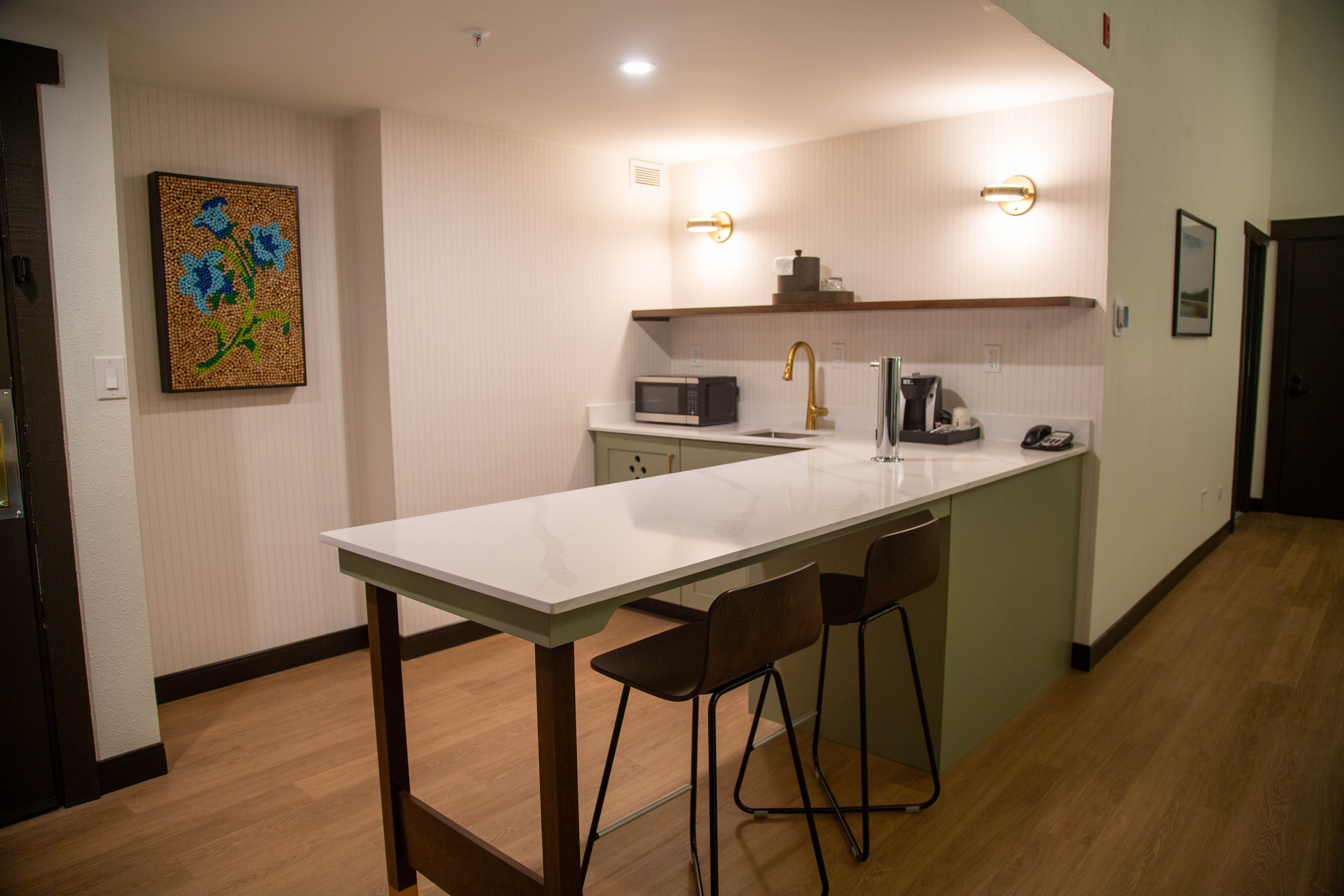 Guest room at the Bay Valley Resort in Bay City, Michigan