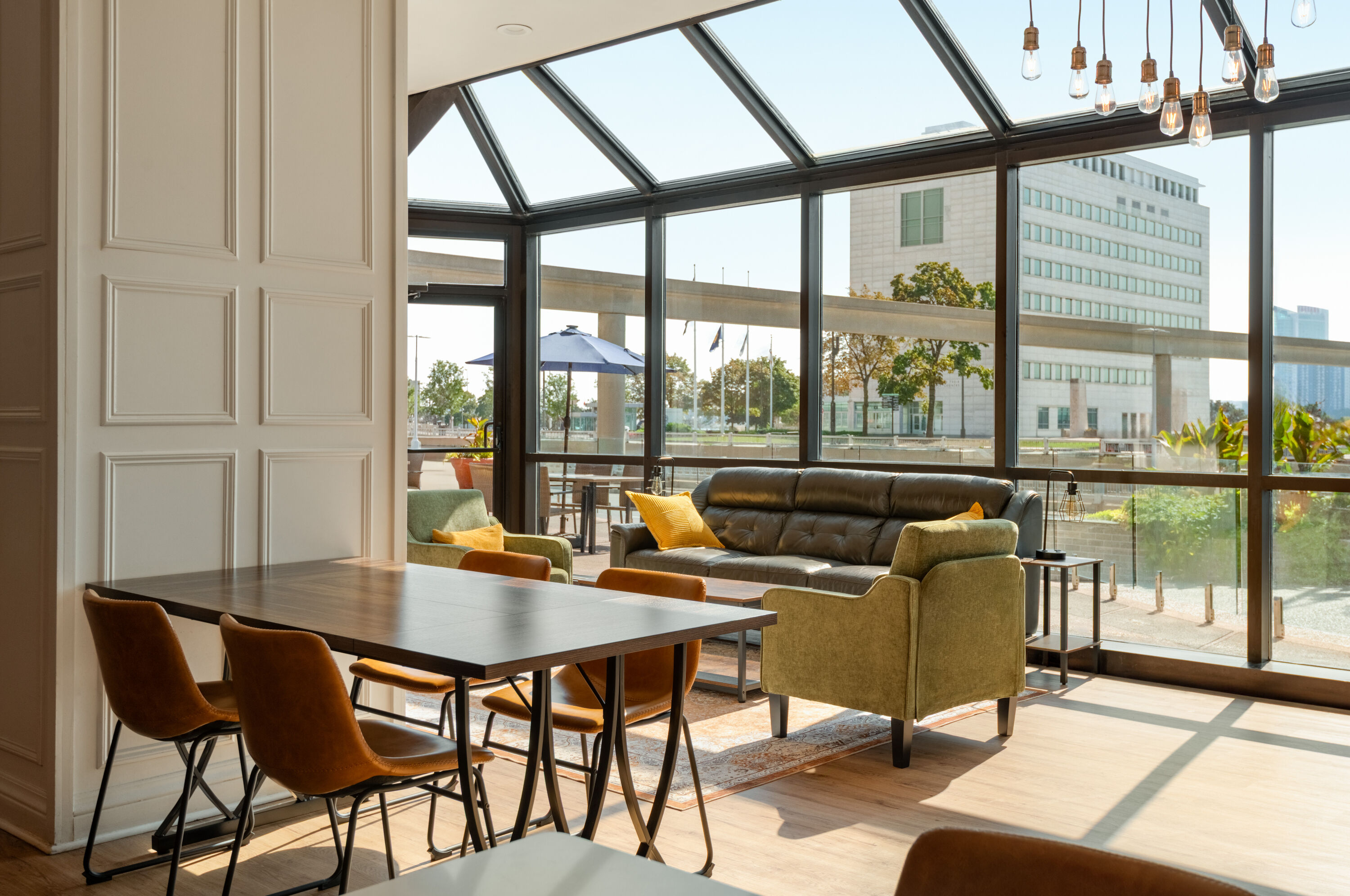 Free breakfast at Fort Pontchartrain Detroit, a Wyndham Hotel in Detroit, Michigan