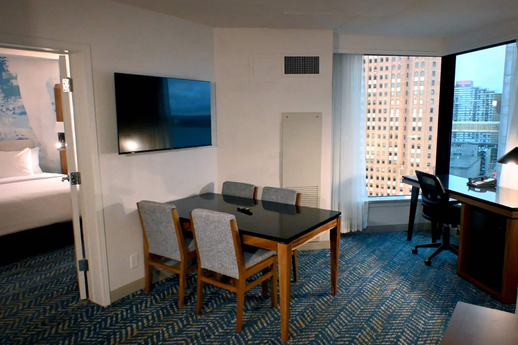 Guest room at the Fort Pontchartrain Detroit, a Wyndham Hotel in Detroit, Michigan