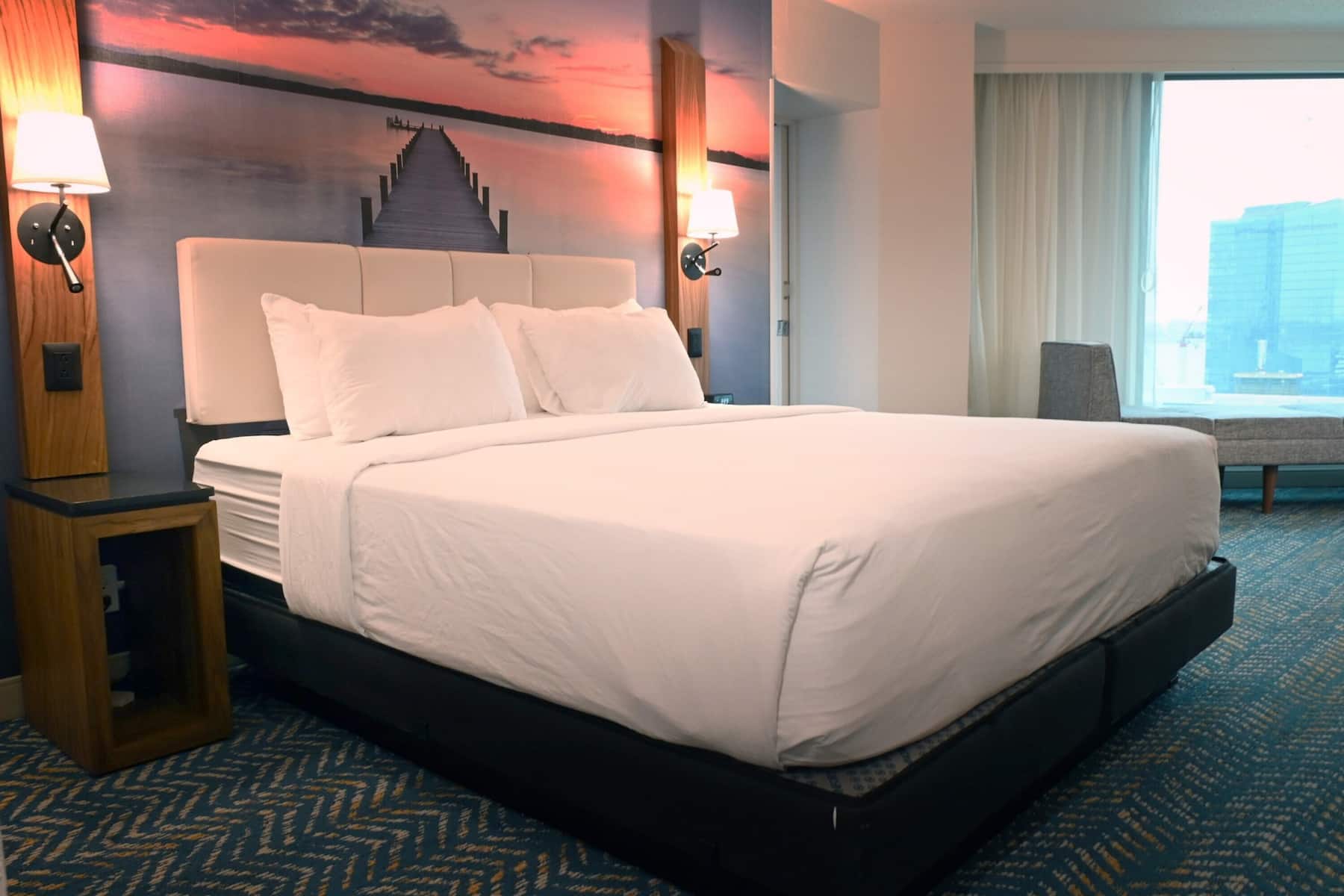 Guest room at the Fort Pontchartrain Detroit, a Wyndham Hotel in Detroit, Michigan
