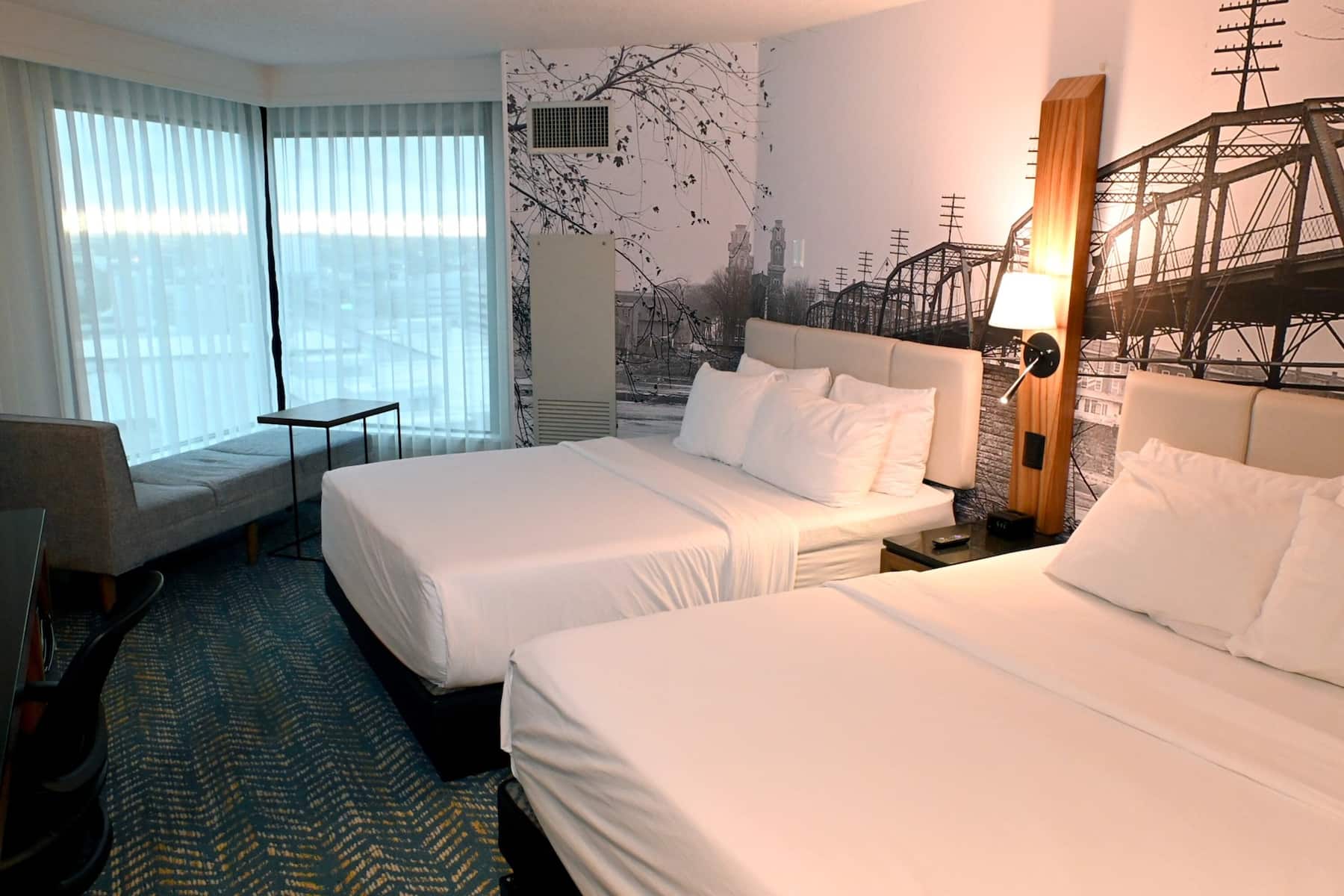 Guest room at the Fort Pontchartrain Detroit, a Wyndham Hotel in Detroit, Michigan