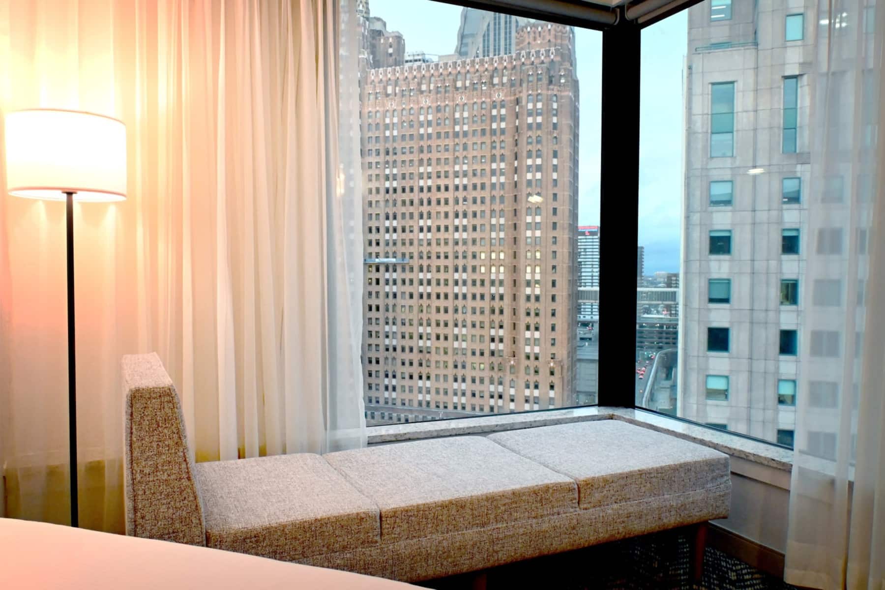 Guest room at the Fort Pontchartrain Detroit, a Wyndham Hotel in Detroit, Michigan