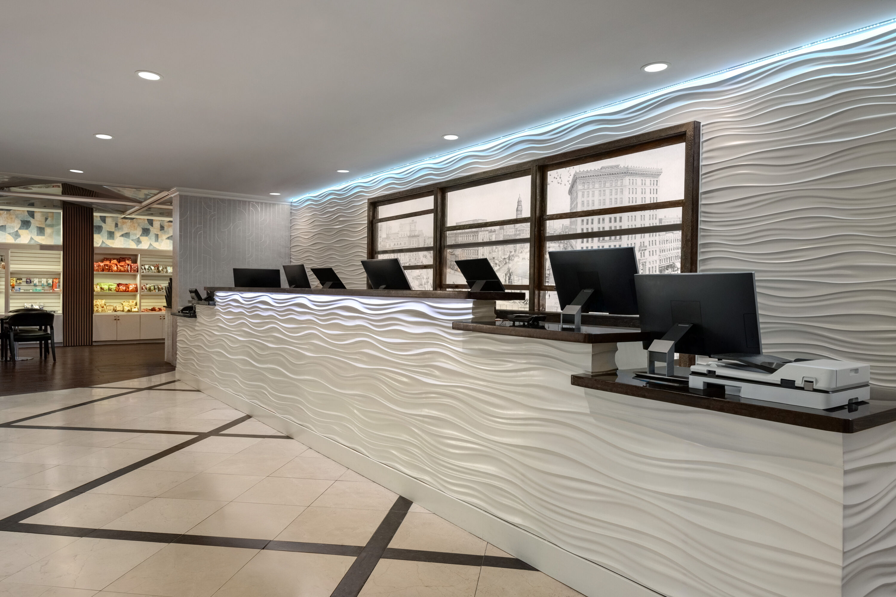 Fort Pontchartrain Detroit, a Wyndham Hotel reception in Detroit, Michigan