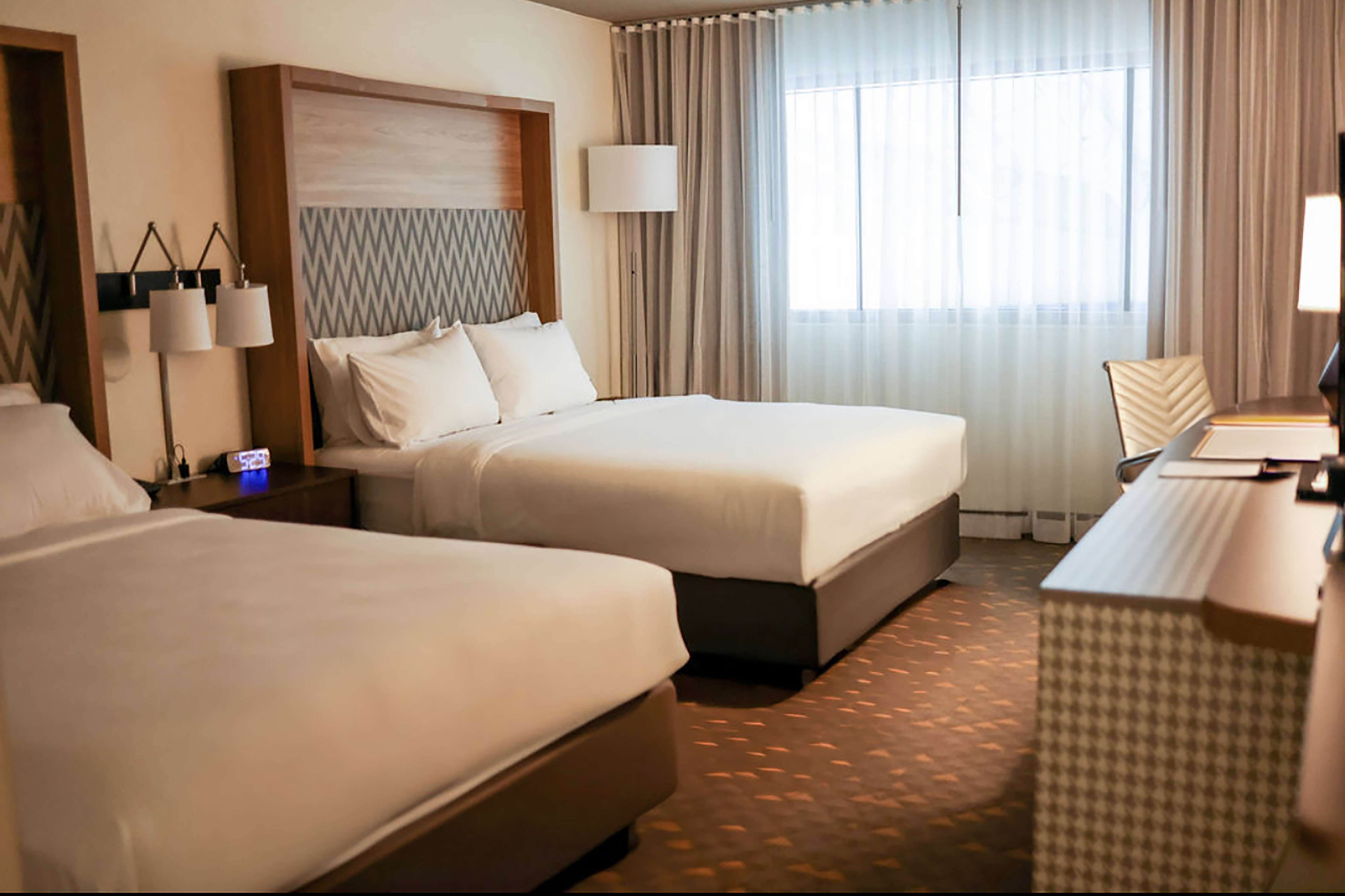 Guest room at the Wyndham Flint MI/Grand Blanc/Bishop Airport/Conference Ctr in Flint, Michigan