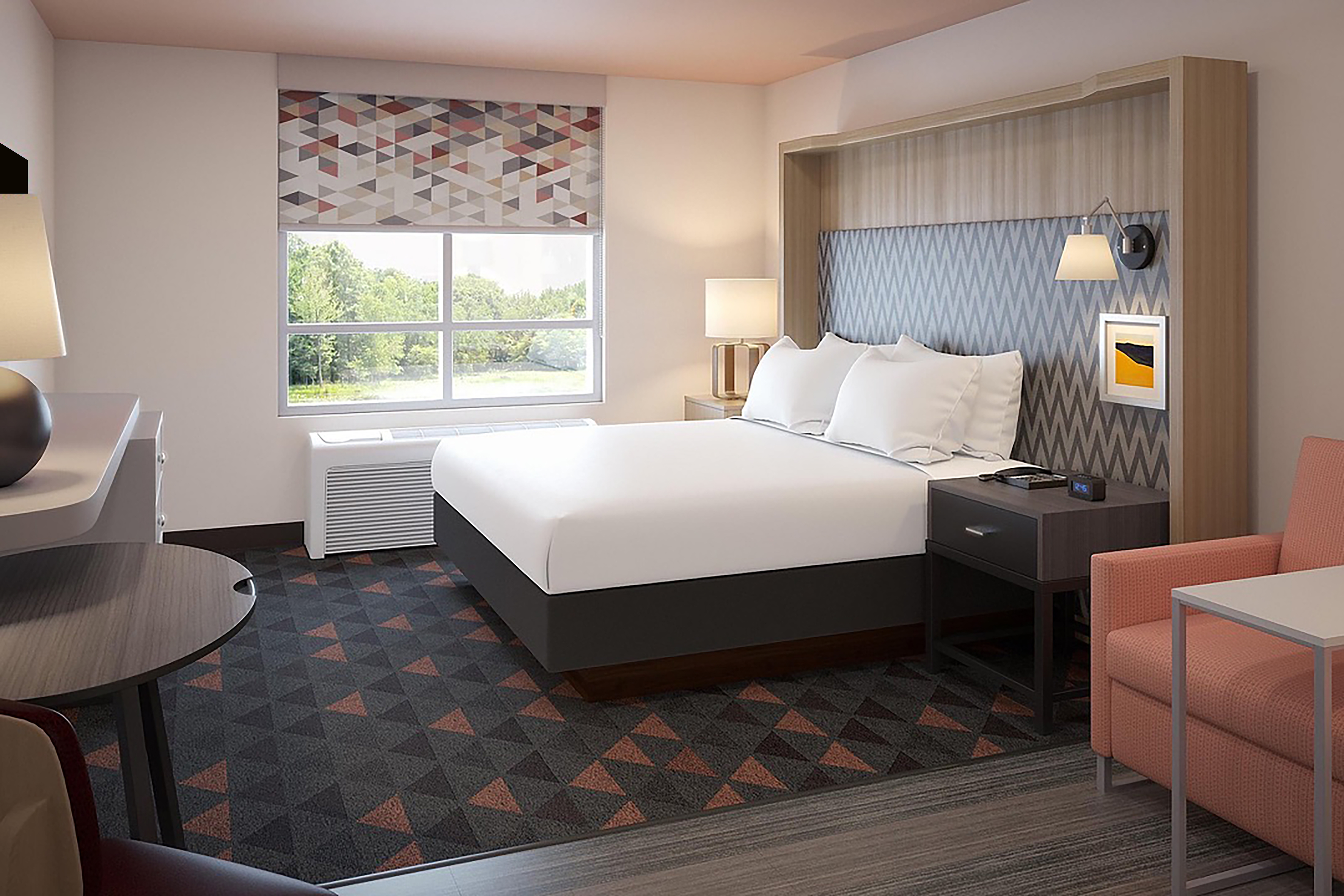 Guest room at the Wyndham Flint MI/Grand Blanc/Bishop Airport/Conference Ctr in Flint, Michigan