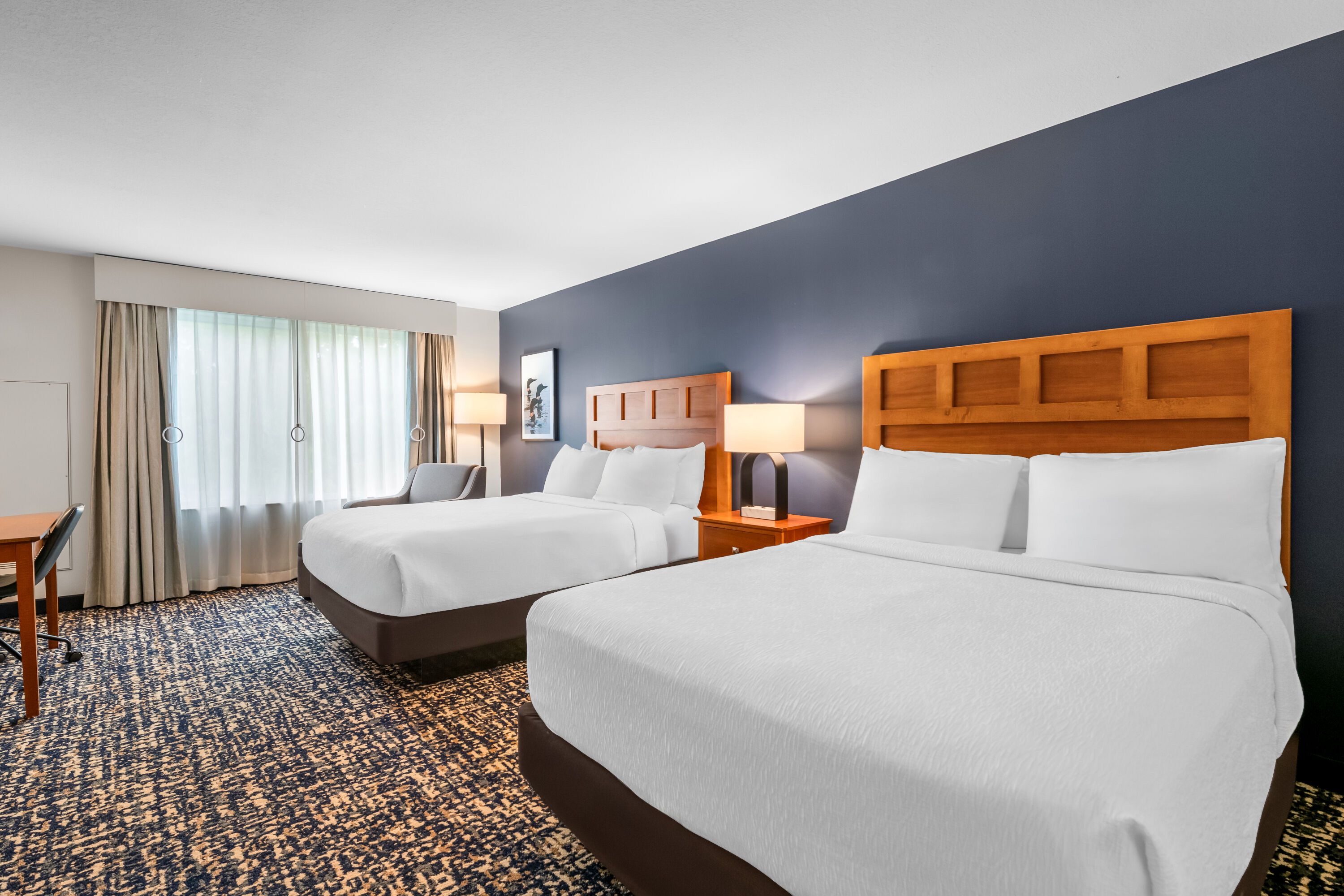 Double bed guest room at the Wyndham Bloomington - Mall of America in Bloomington, Minnesota