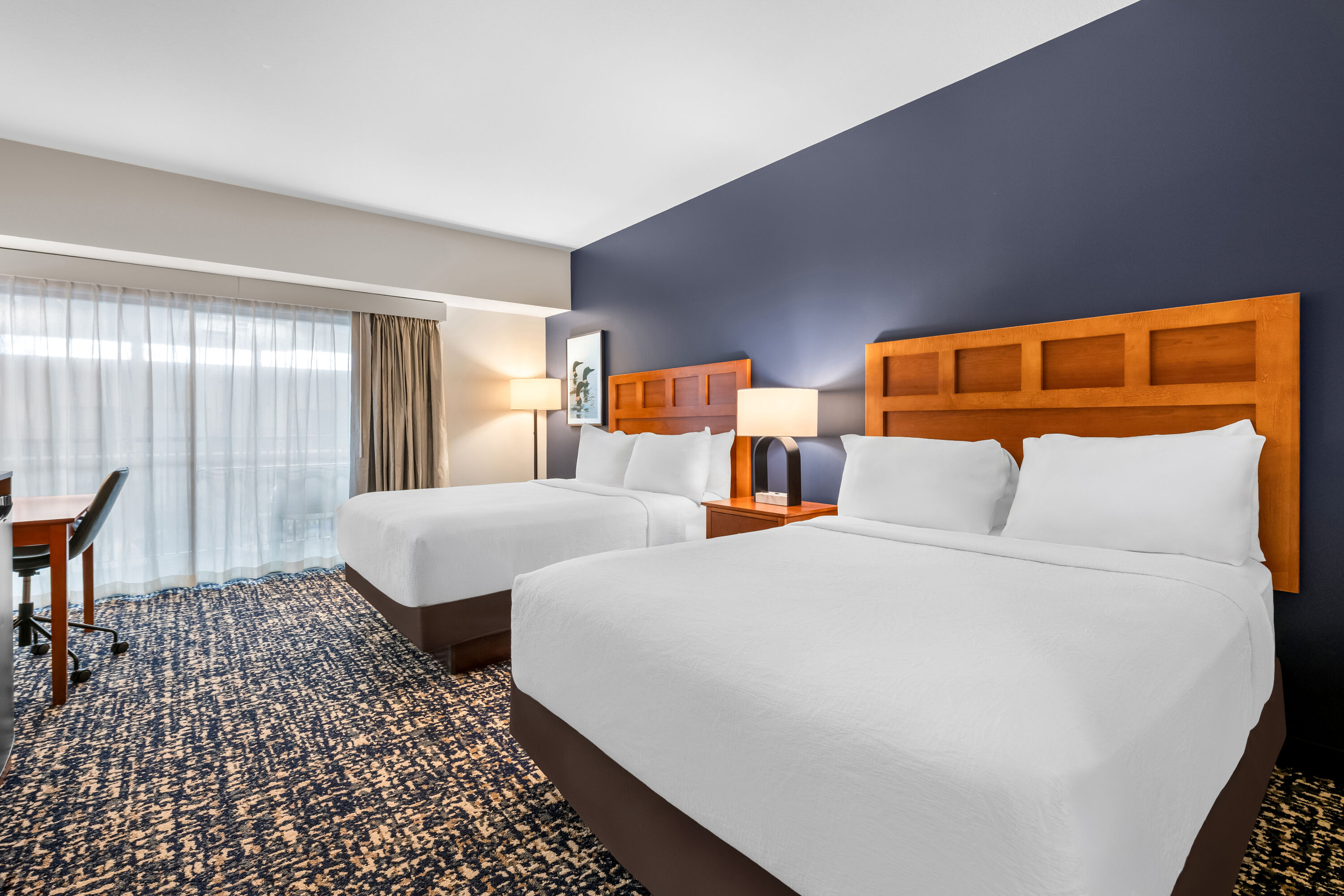 Double bed guest room at the Wyndham Bloomington - Mall of America in Bloomington, Minnesota