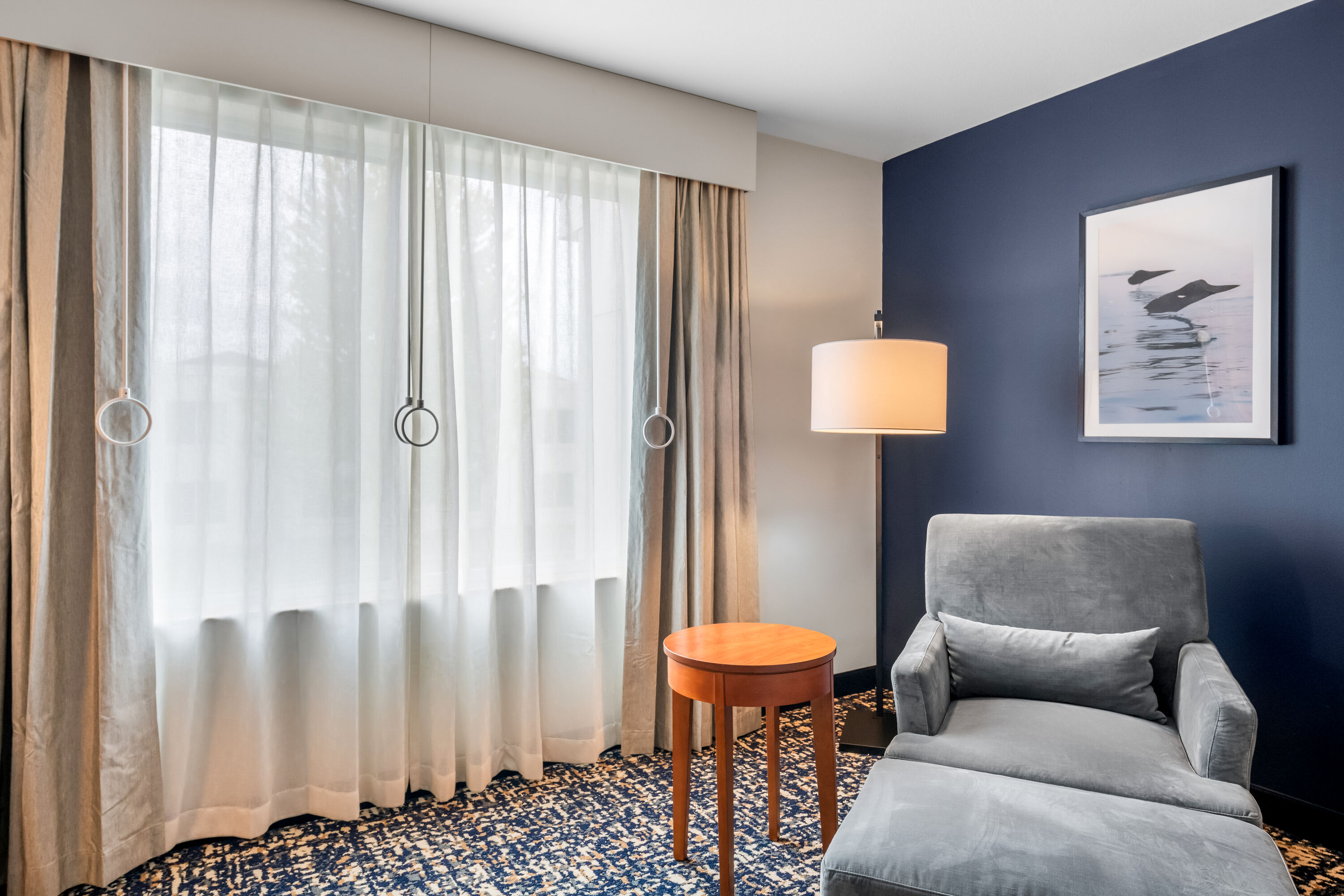 King bed guest room at the Wyndham Bloomington - Mall of America in Bloomington, Minnesota