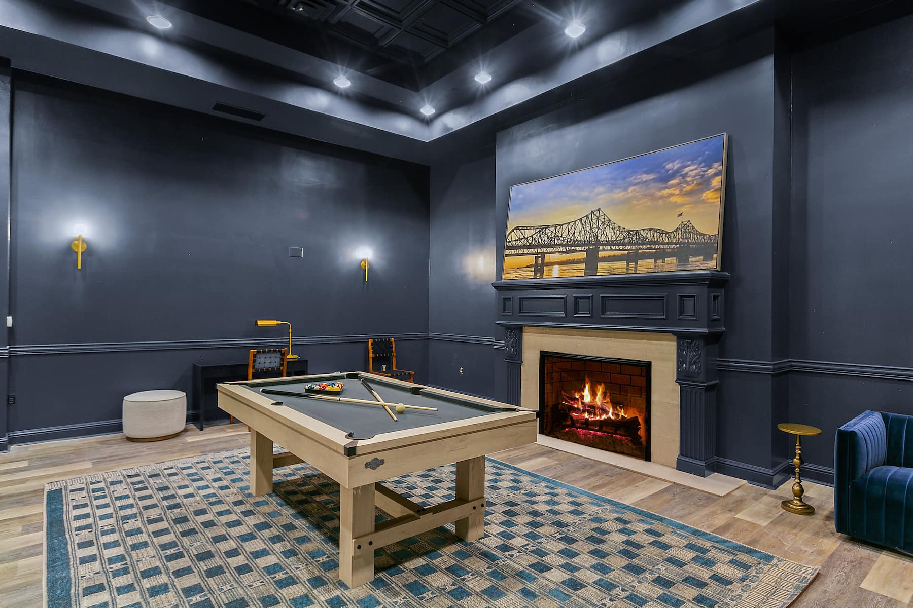 Game room at Mulberry, a Wyndham Hotel in Vicksburg, Mississippi