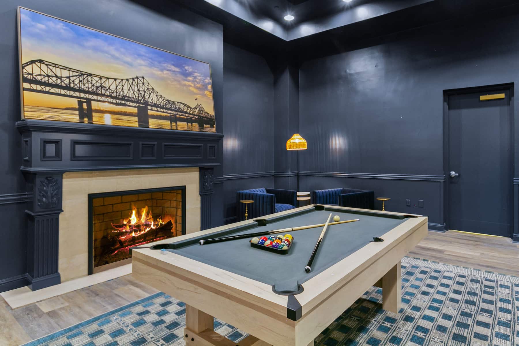 Game room at Mulberry, a Wyndham Hotel in Vicksburg, Mississippi