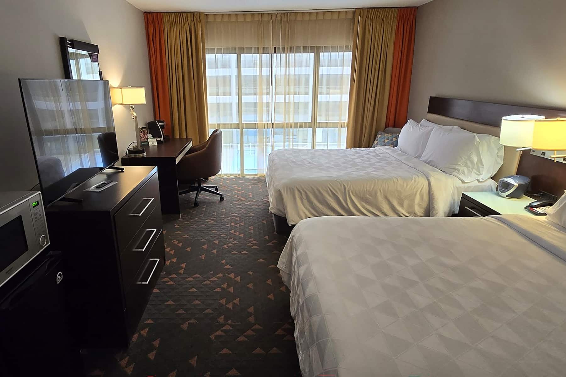 Guest room at the Wyndham Rochester Downtown in Rochester, New York