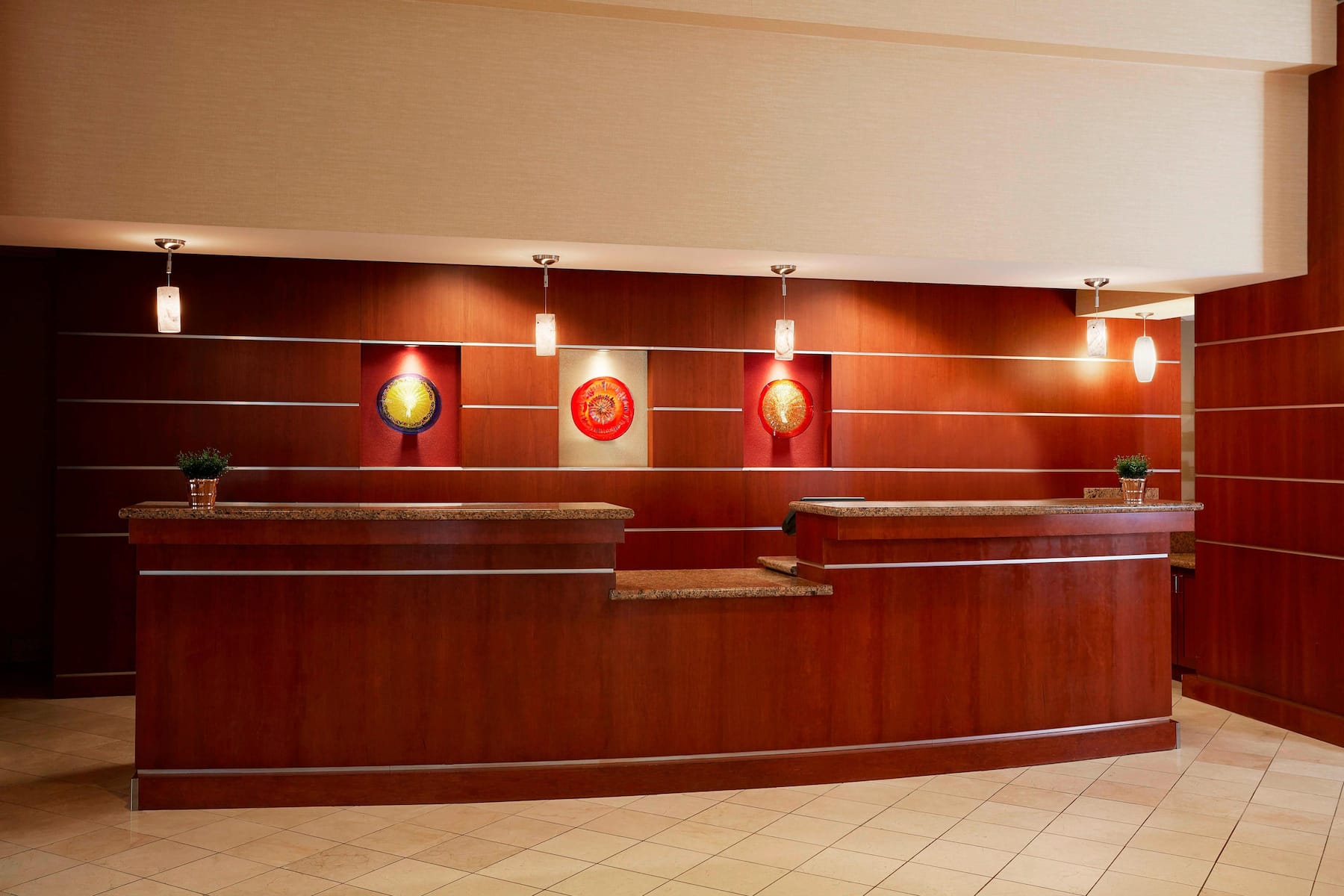 Wyndham Cleveland Airport reception in Cleveland, Ohio
