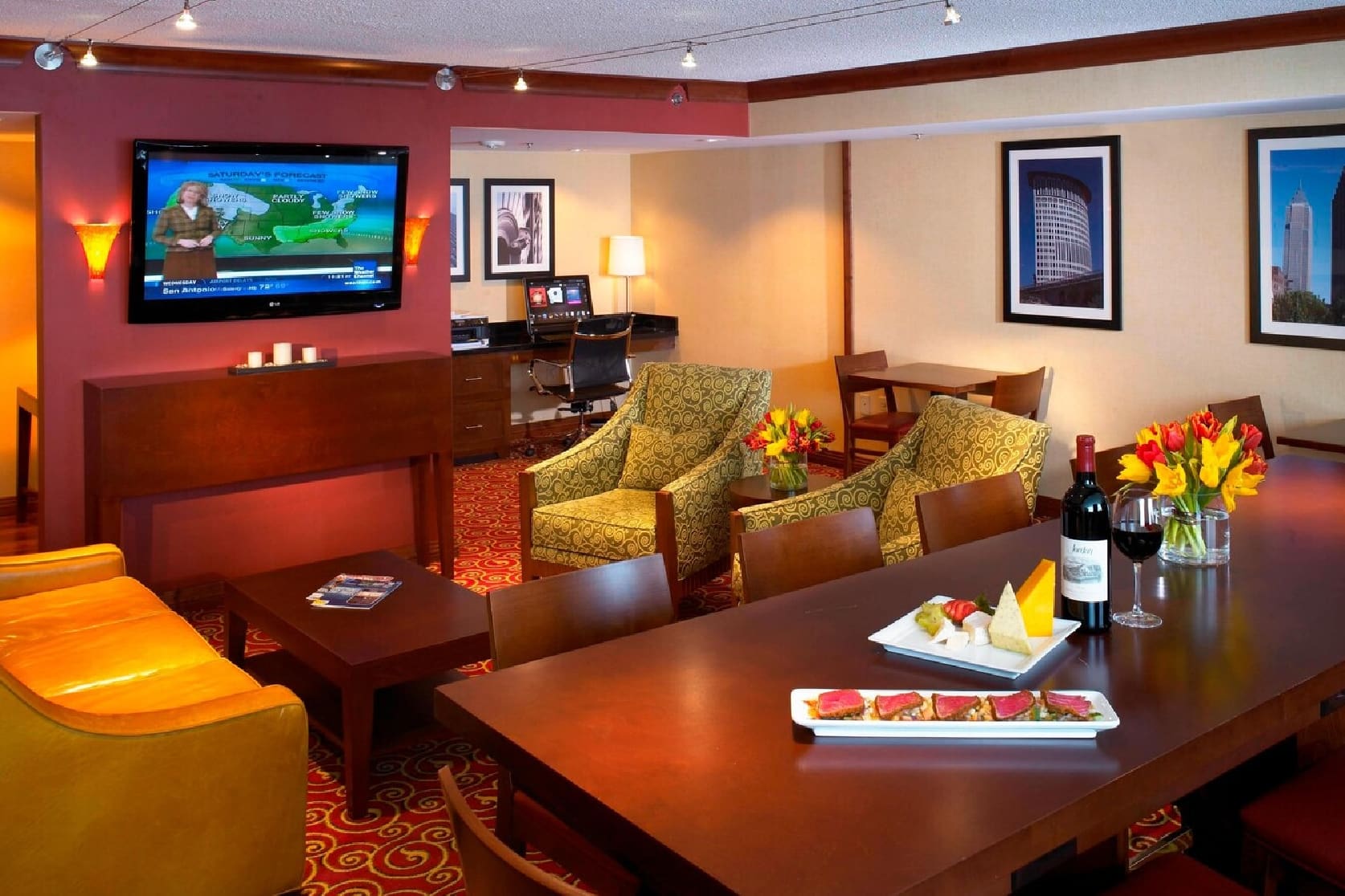Bar feature at Wyndham Cleveland Airport in Cleveland, Ohio