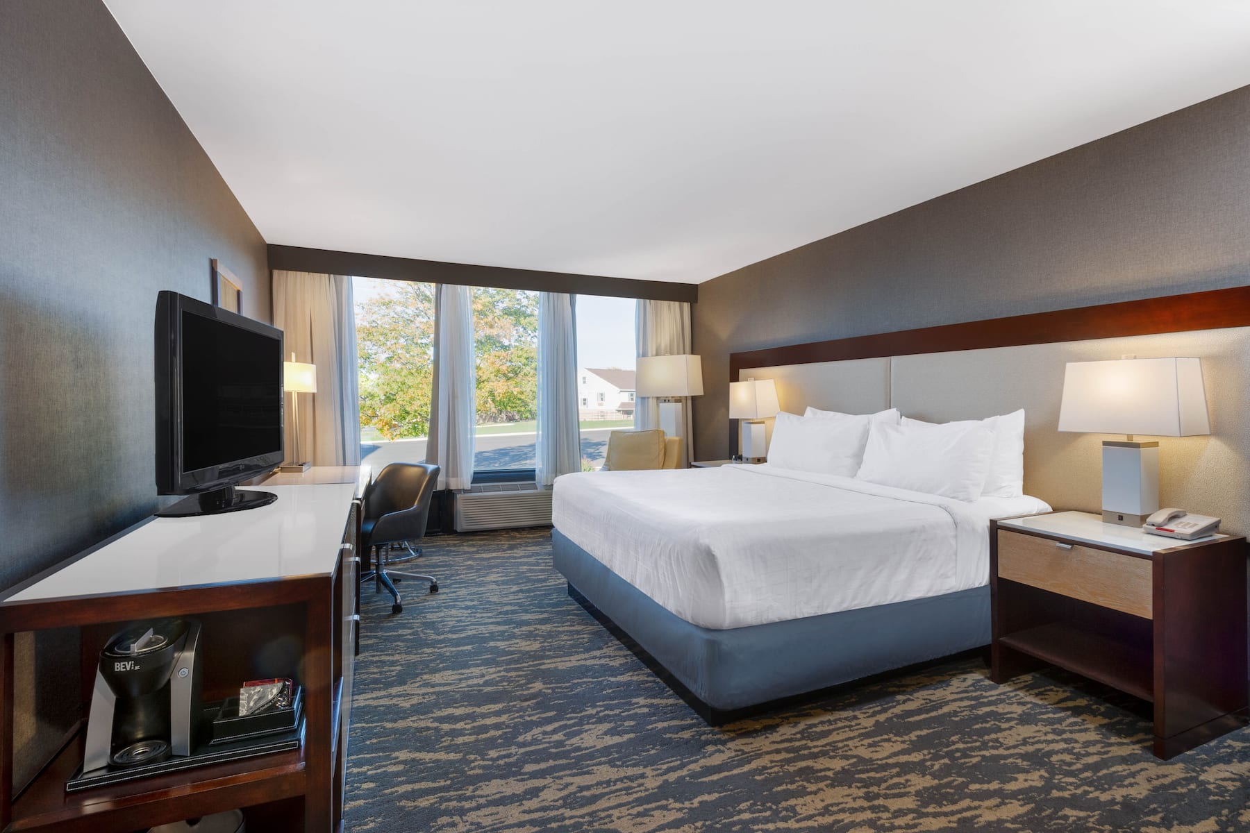 Guest room at the Wyndham Lancaster Resort and Convention Center in Lancaster, Pennsylvania