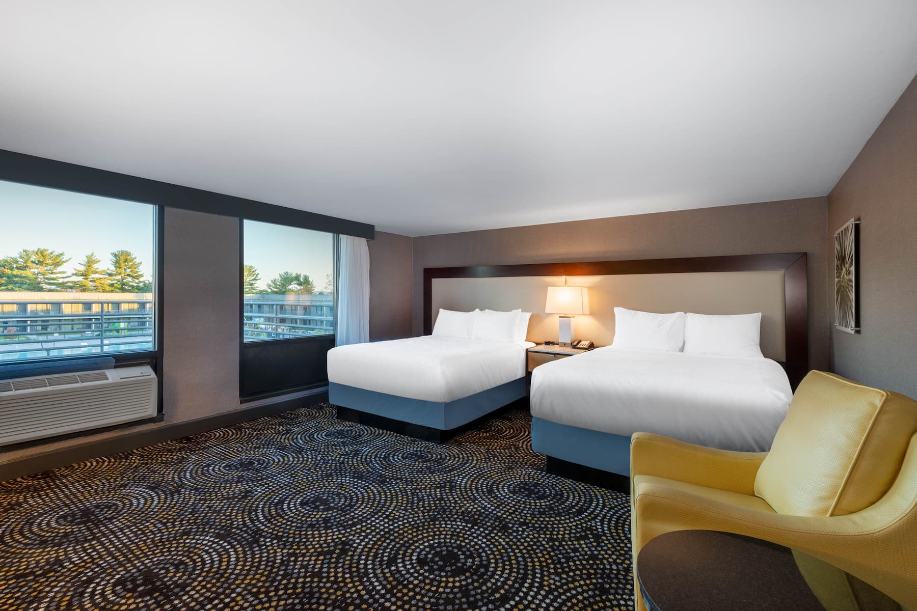 Guest room at the Wyndham Lancaster Resort and Convention Center in Lancaster, Pennsylvania