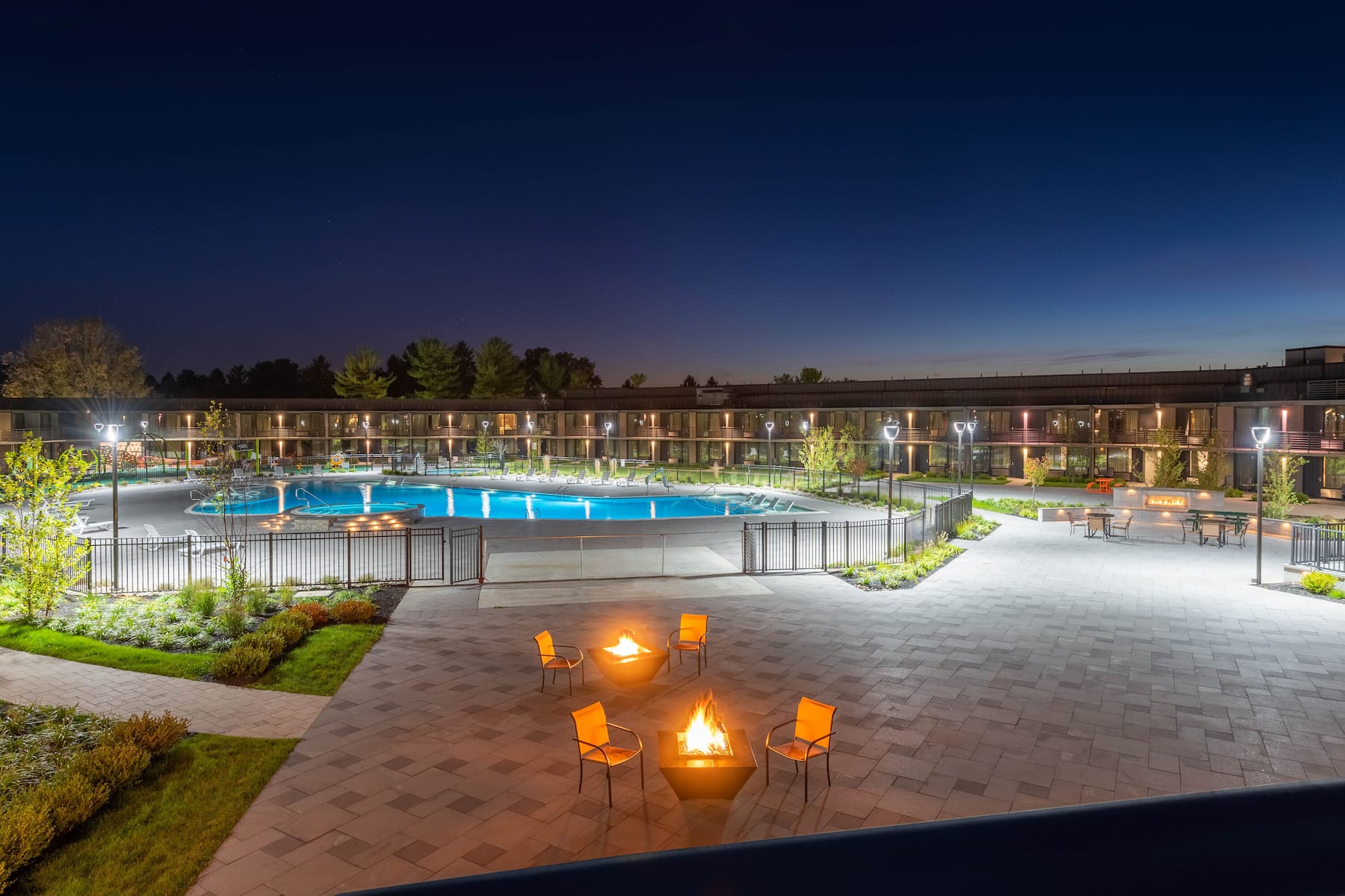 Pool night image at the Wyndham Lancaster Resort and Convention Center in Lancaster, Pennsylvania