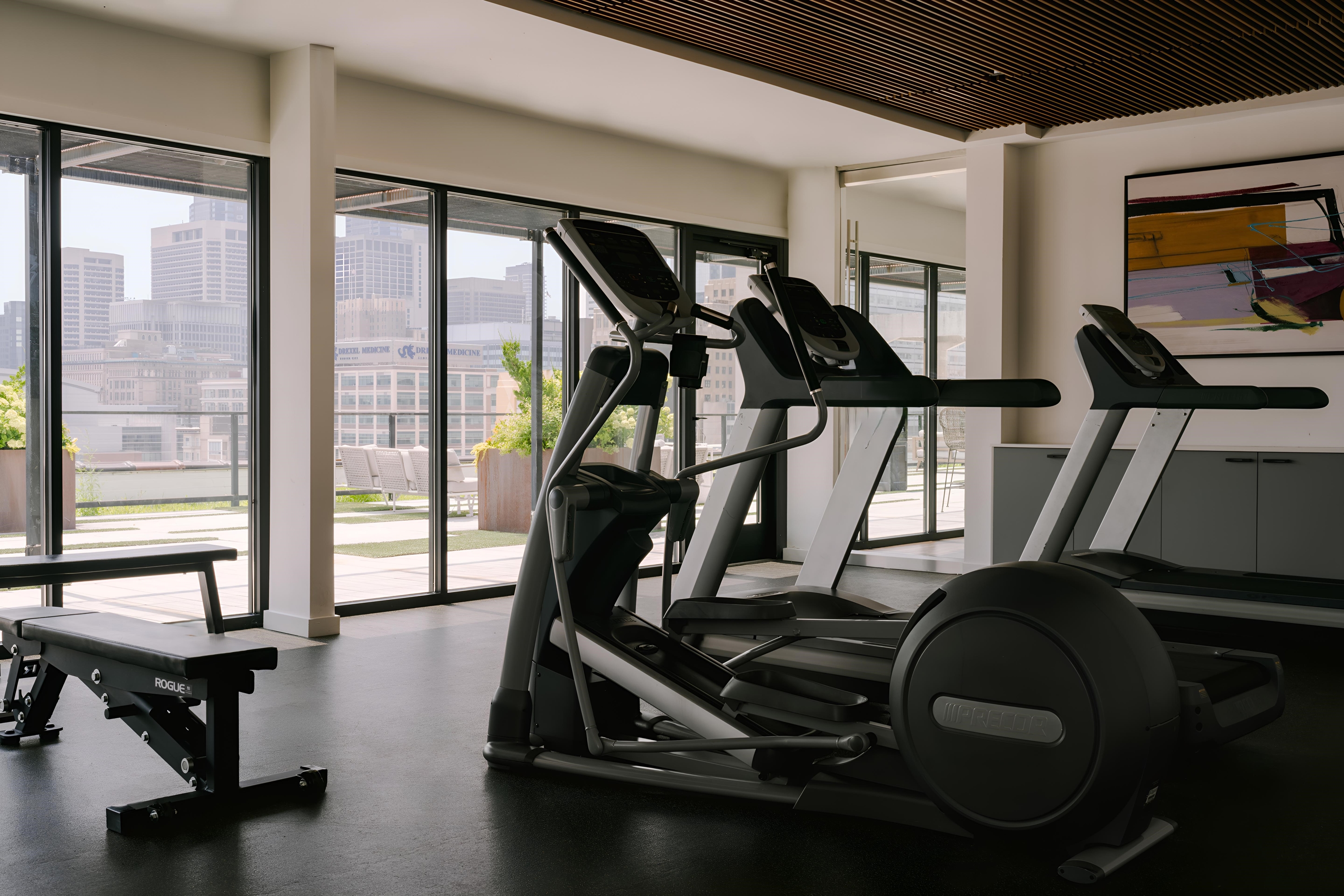 Fitness room at The Heid Lofts by Reside, a Wyndham Residence in Philadelphia, Pennsylvania