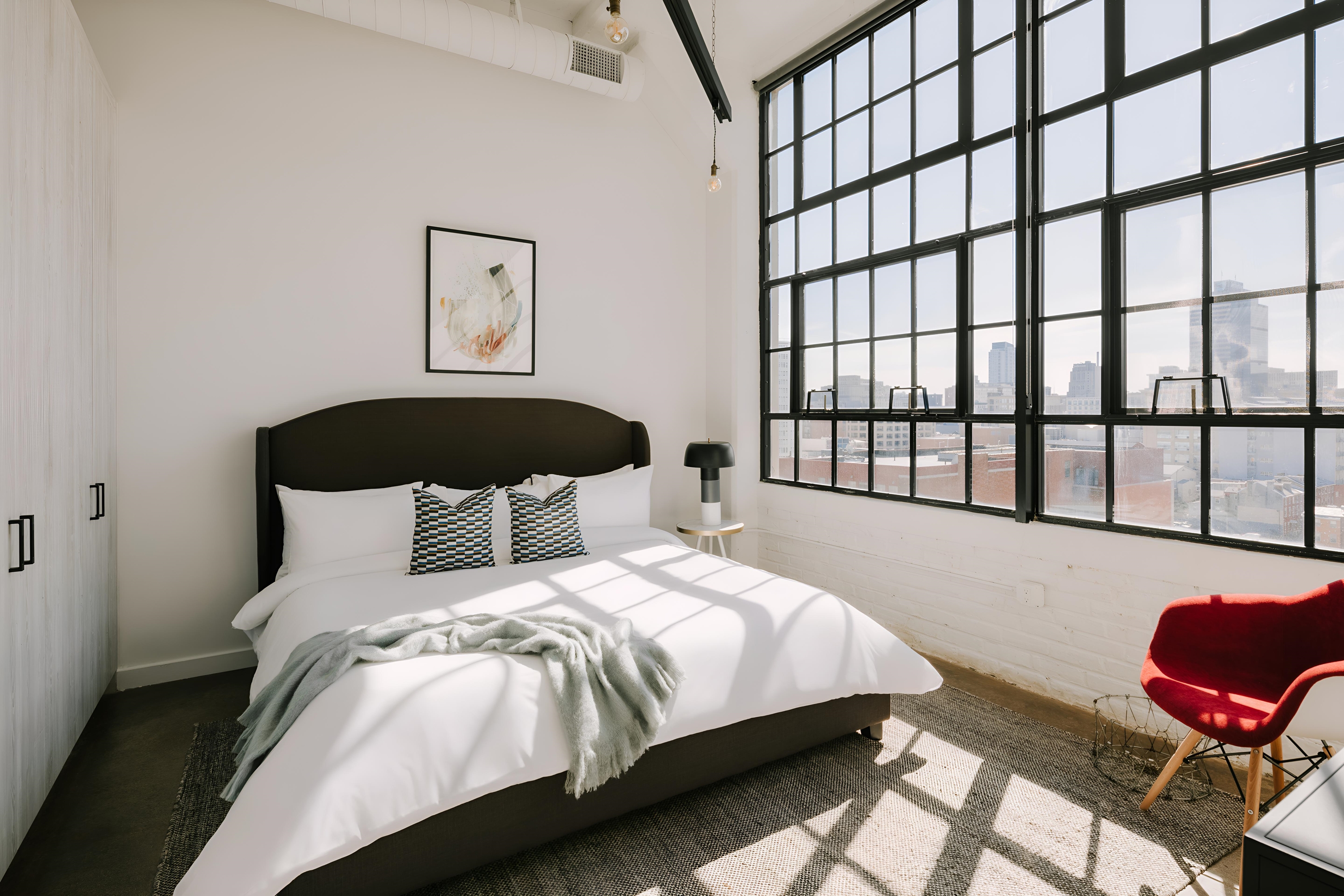 Guest room at the The Heid Lofts by Reside, a Wyndham Residence in Philadelphia, Pennsylvania